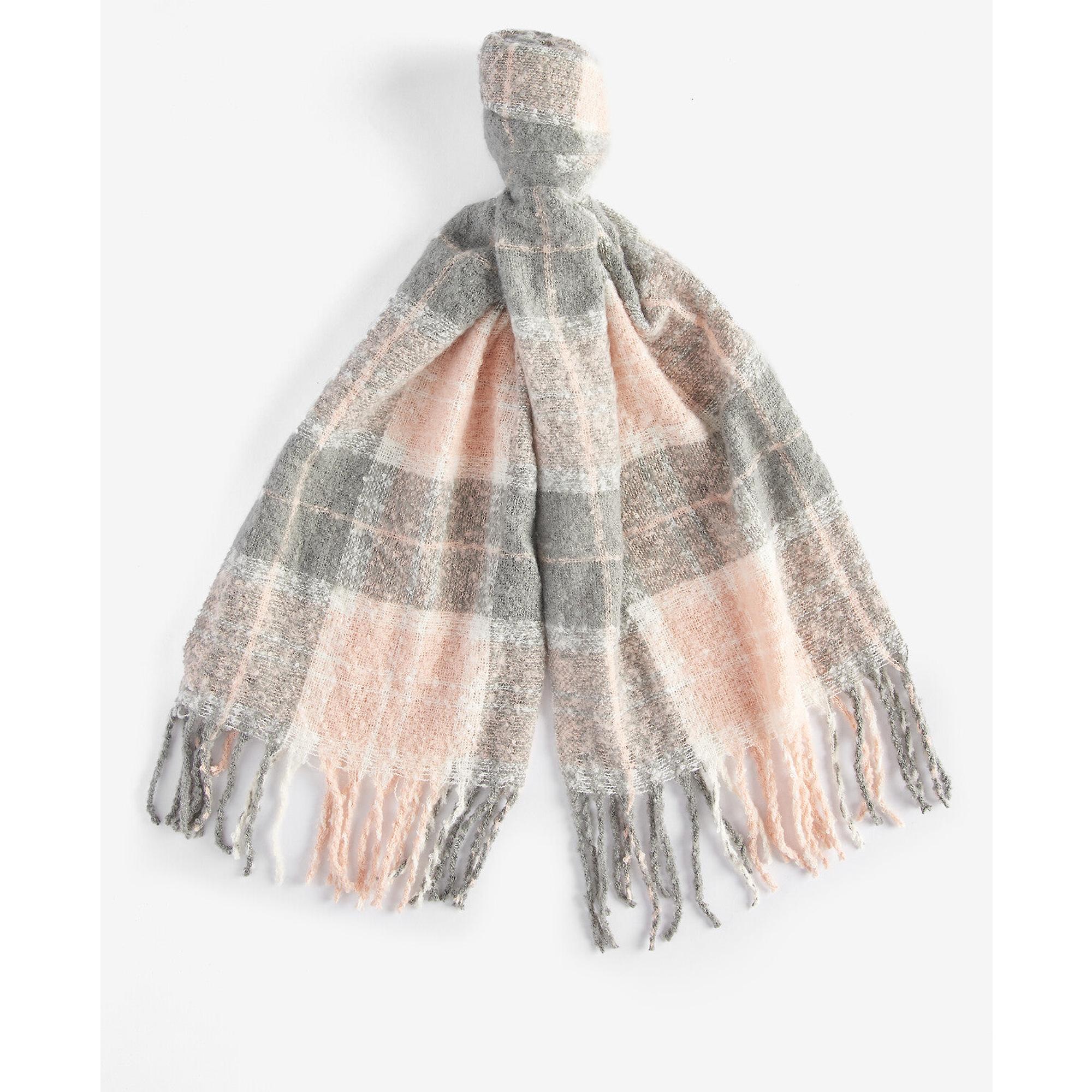 Product image 5 of 5 of Barbour Women's Saltburn Beanie & Tartan Scarf Gift Set - Grey Rose
