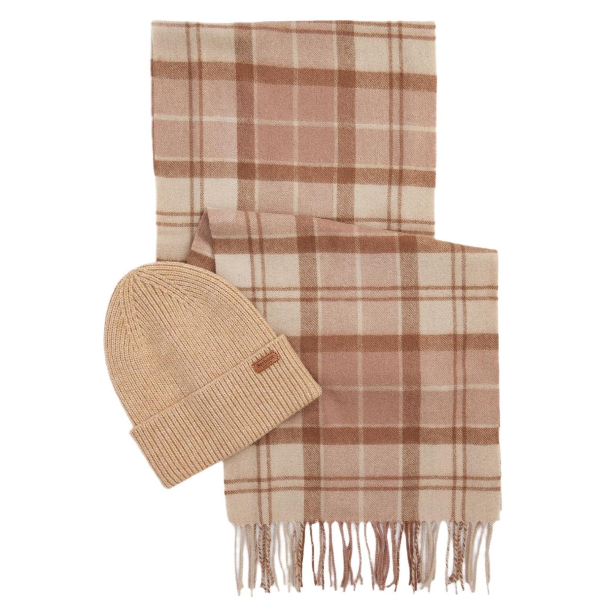 Product image 1 of 7 of Barbour Women's Aubrey Beanie & Scarf Gift Set - Camel
