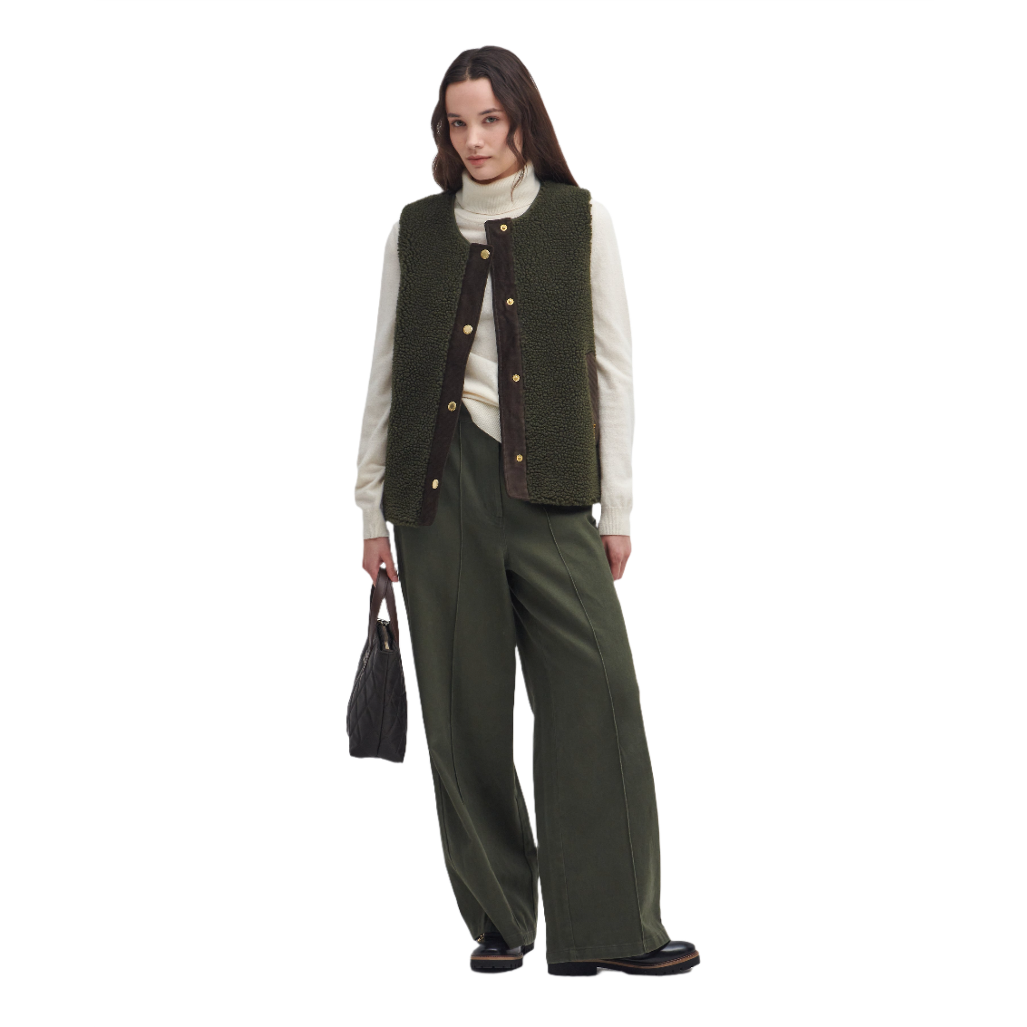Product image 2 of 6 of Barbour Women's Pendle Roll Neck Sweater - Ecru