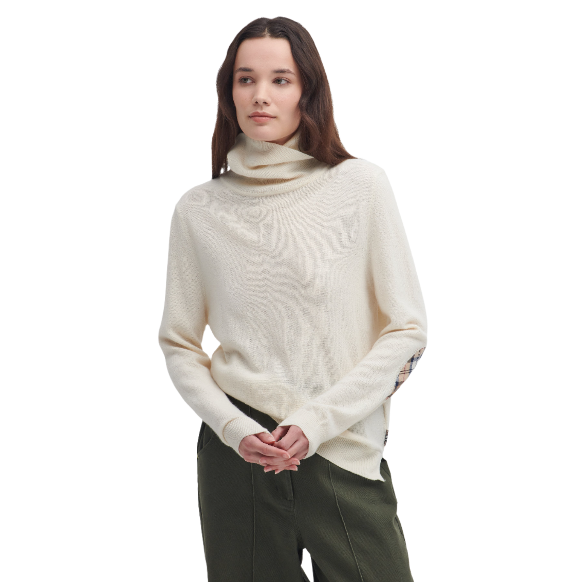 Product image 3 of 6 of Barbour Women's Pendle Roll Neck Sweater - Ecru