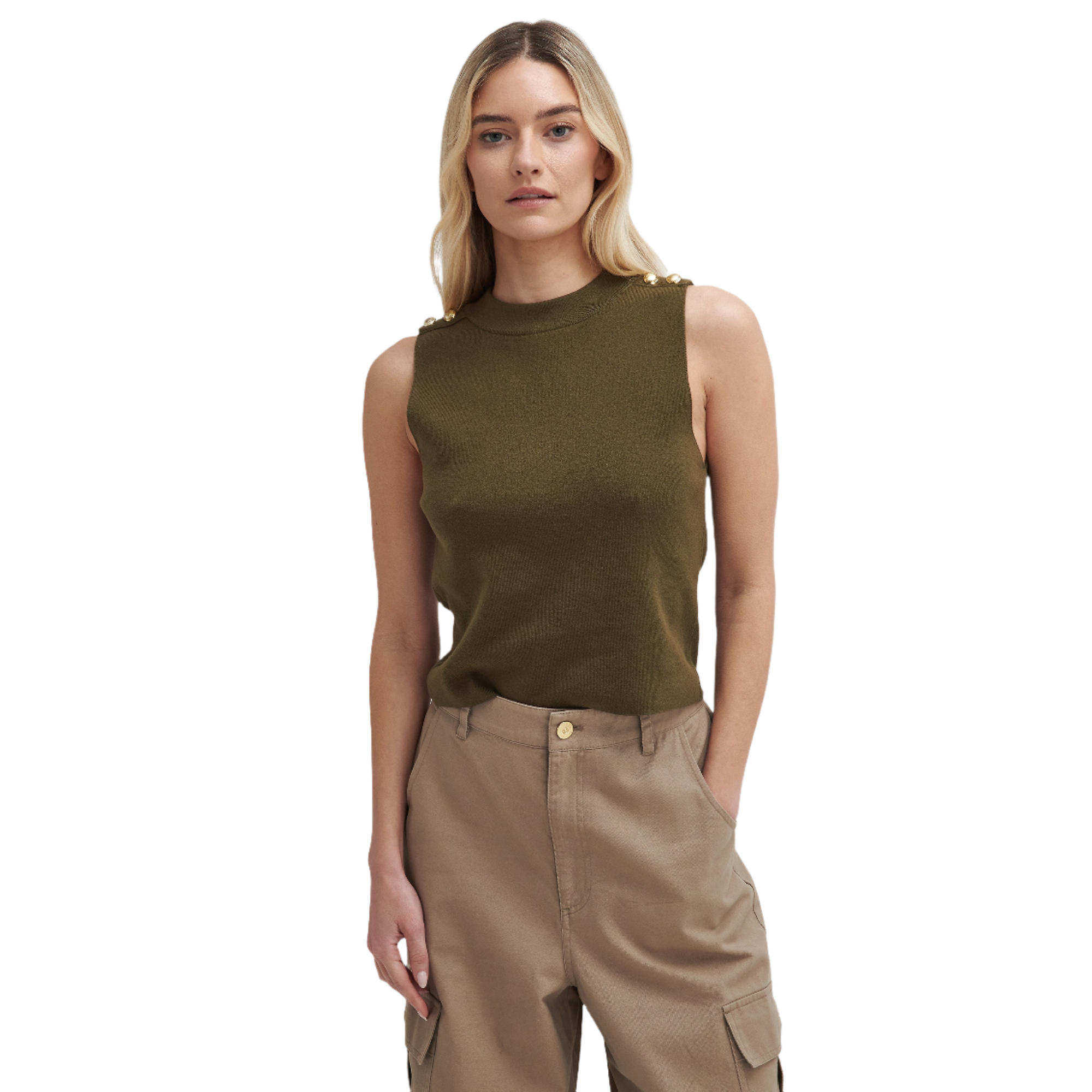 Product image 2 of 7 of Barbour International Women's Laia Knitted Sweater Vest - Green