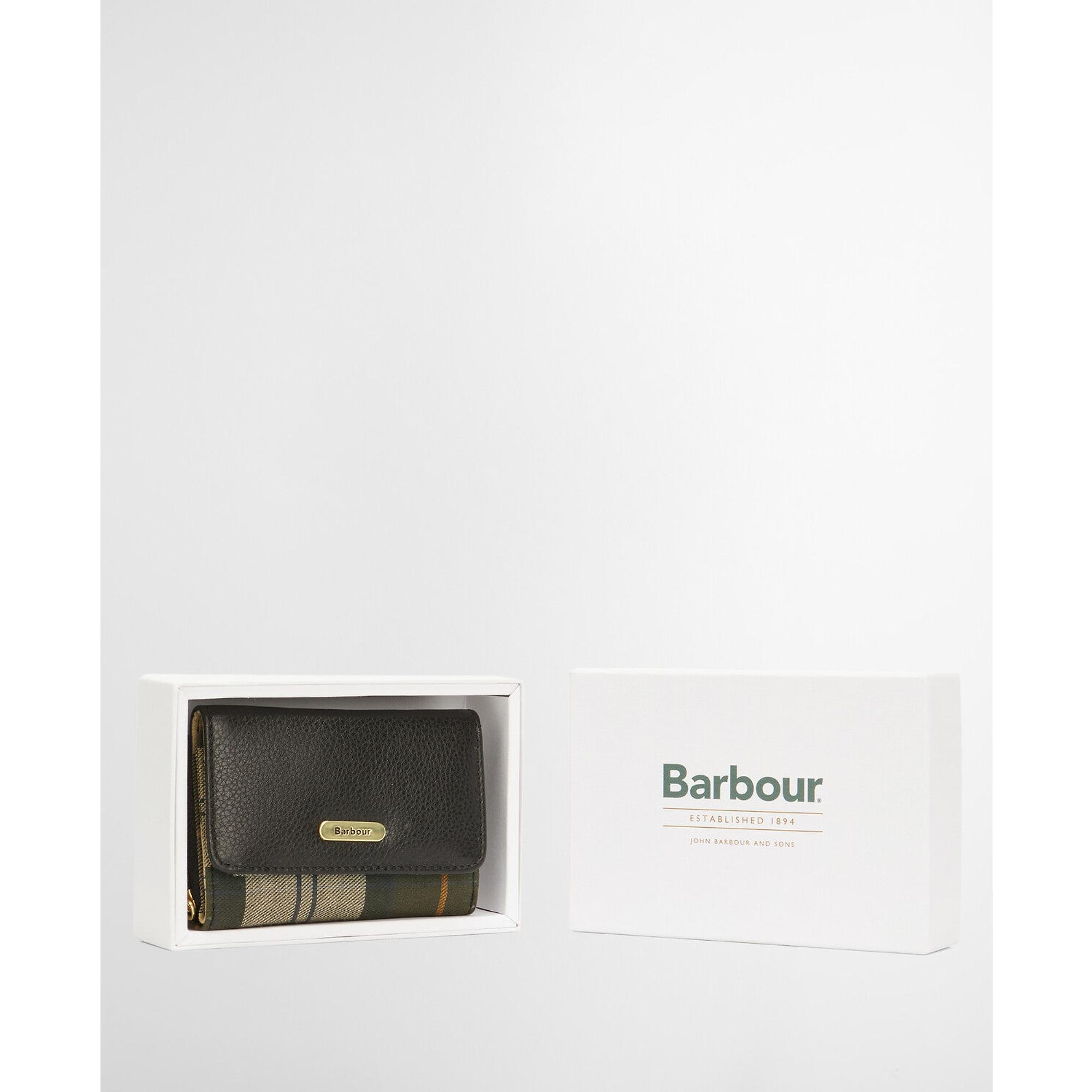 Product image 2 of 7 of Barbour Women's Rosa Leather French Purse - Black/Ancient