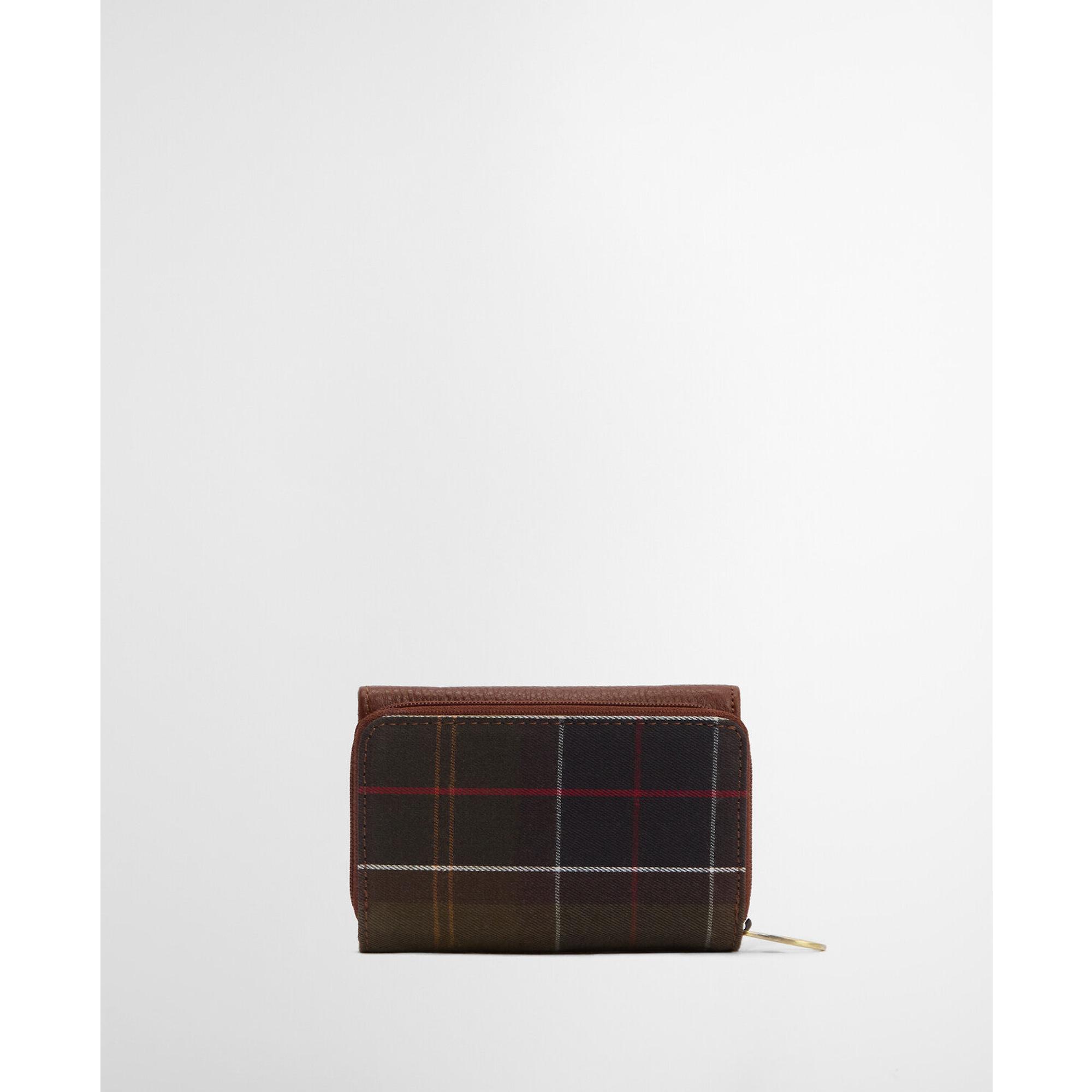 Product image 3 of 9 of Barbour Women's Rosa Leather French Purse - Brown/Classic Tartan