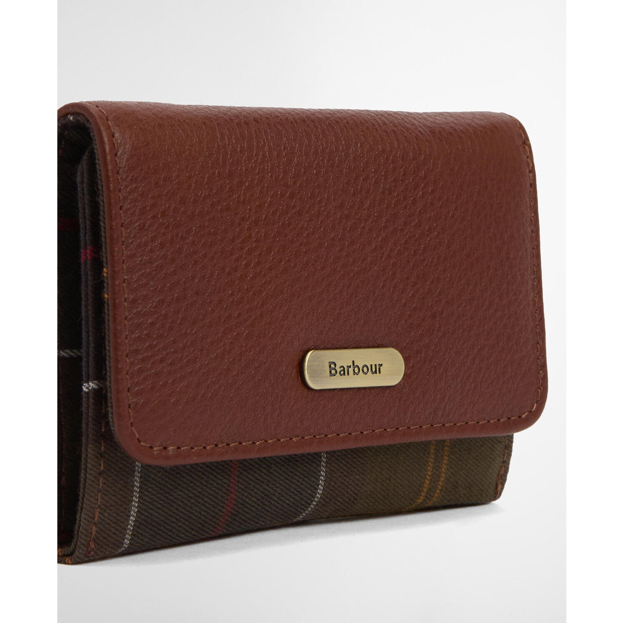 Product image 4 of 9 of Barbour Women's Rosa Leather French Purse - Brown/Classic Tartan