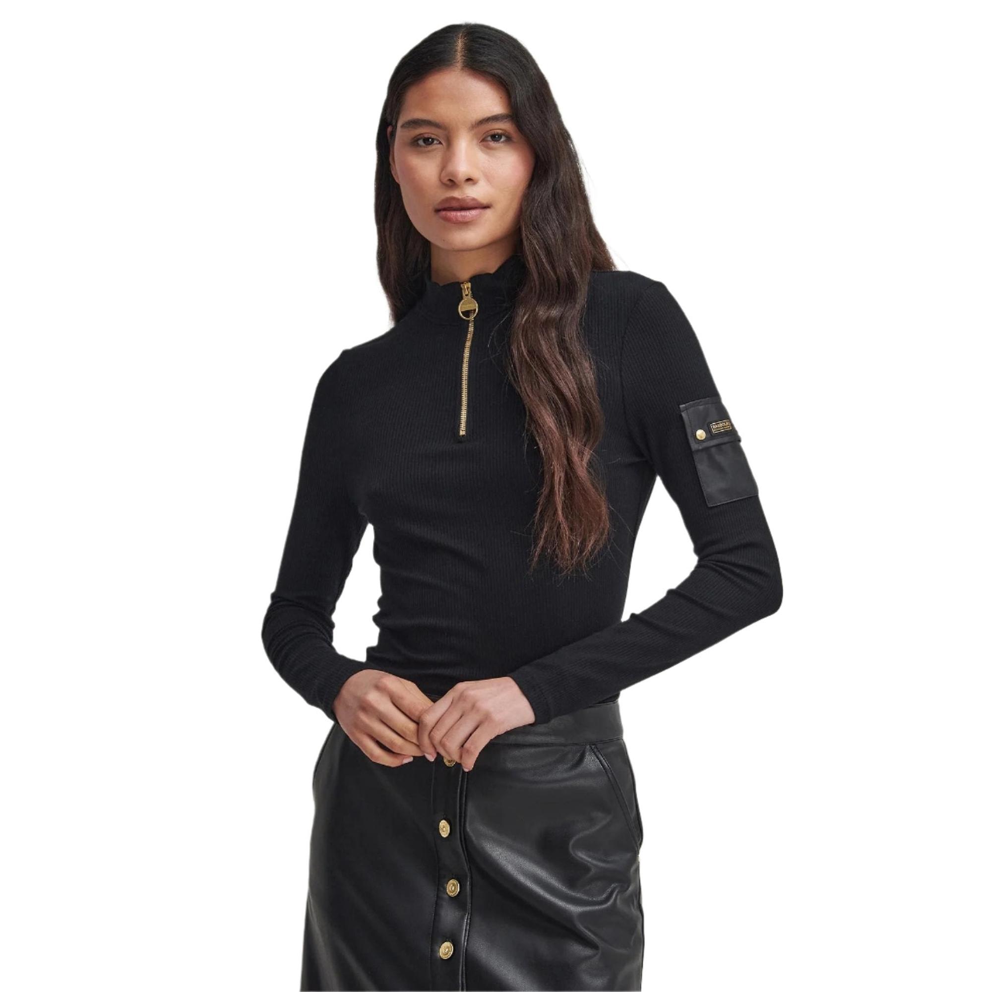 Product image 2 of 8 of Barbour International Women's Hailey Half-Zip Top - Black