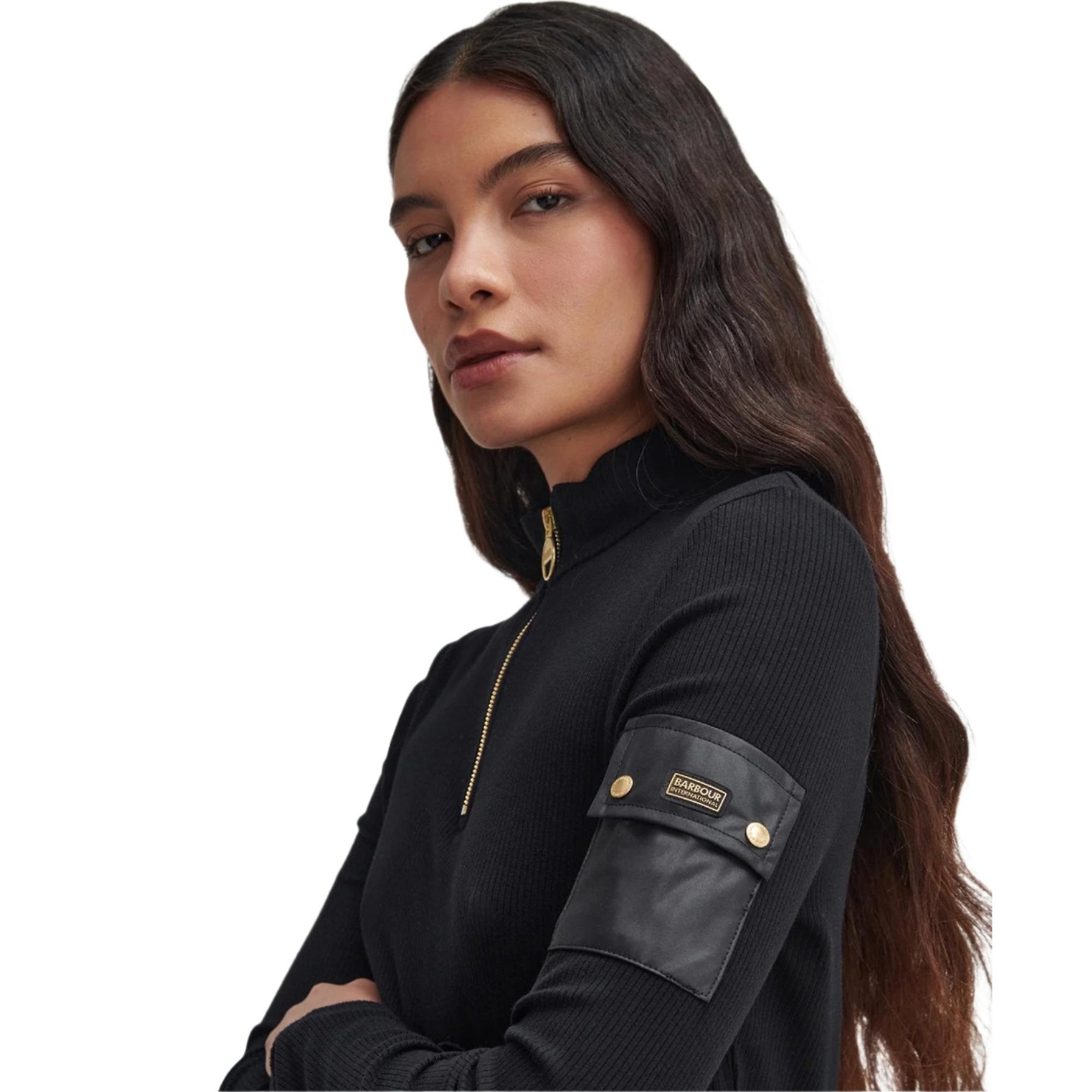 Product image 5 of 8 of Barbour International Women's Hailey Half-Zip Top - Black