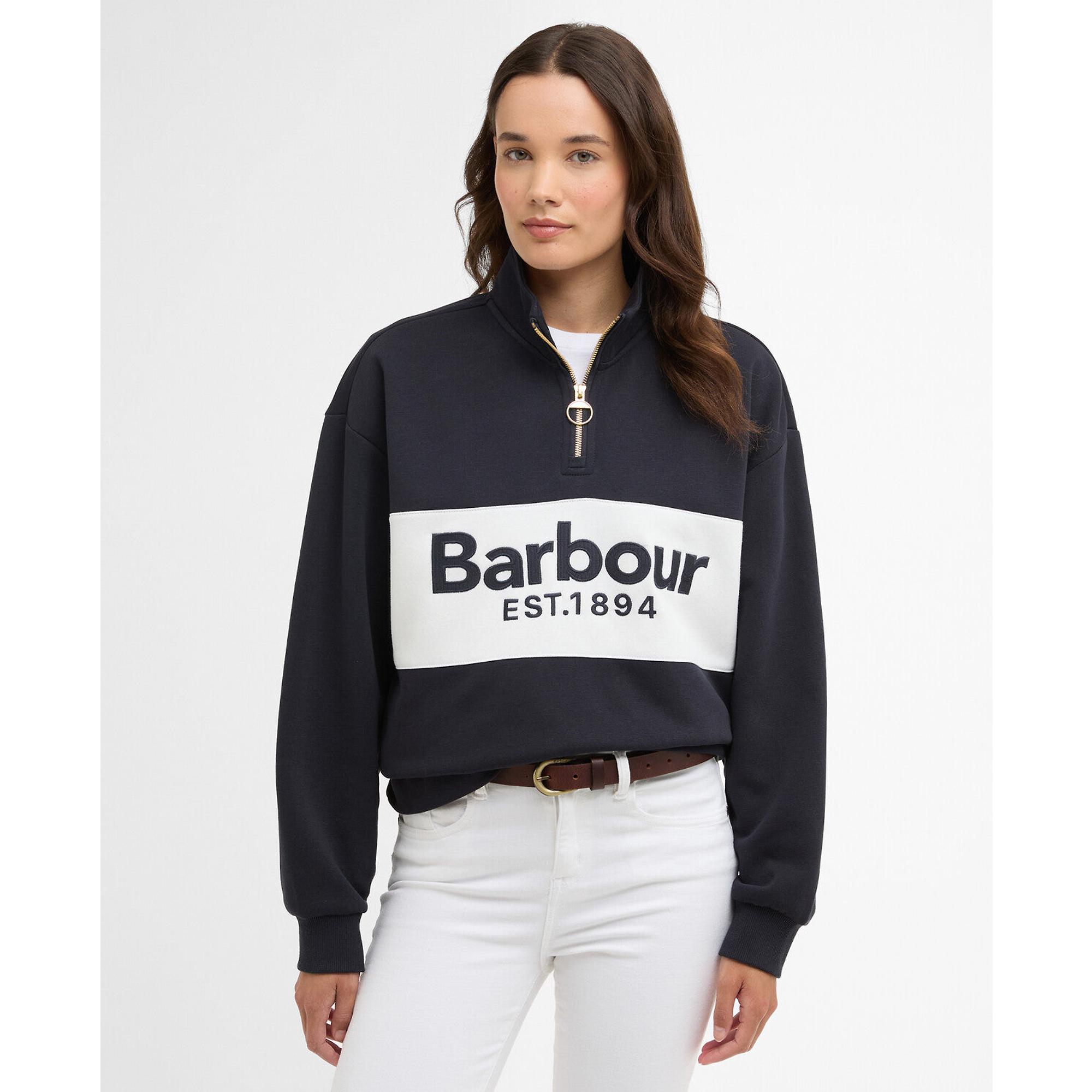 Product image 2 of 6 of Barbour Women's Zaria Quarter-Zip Jumper - Dark Navy