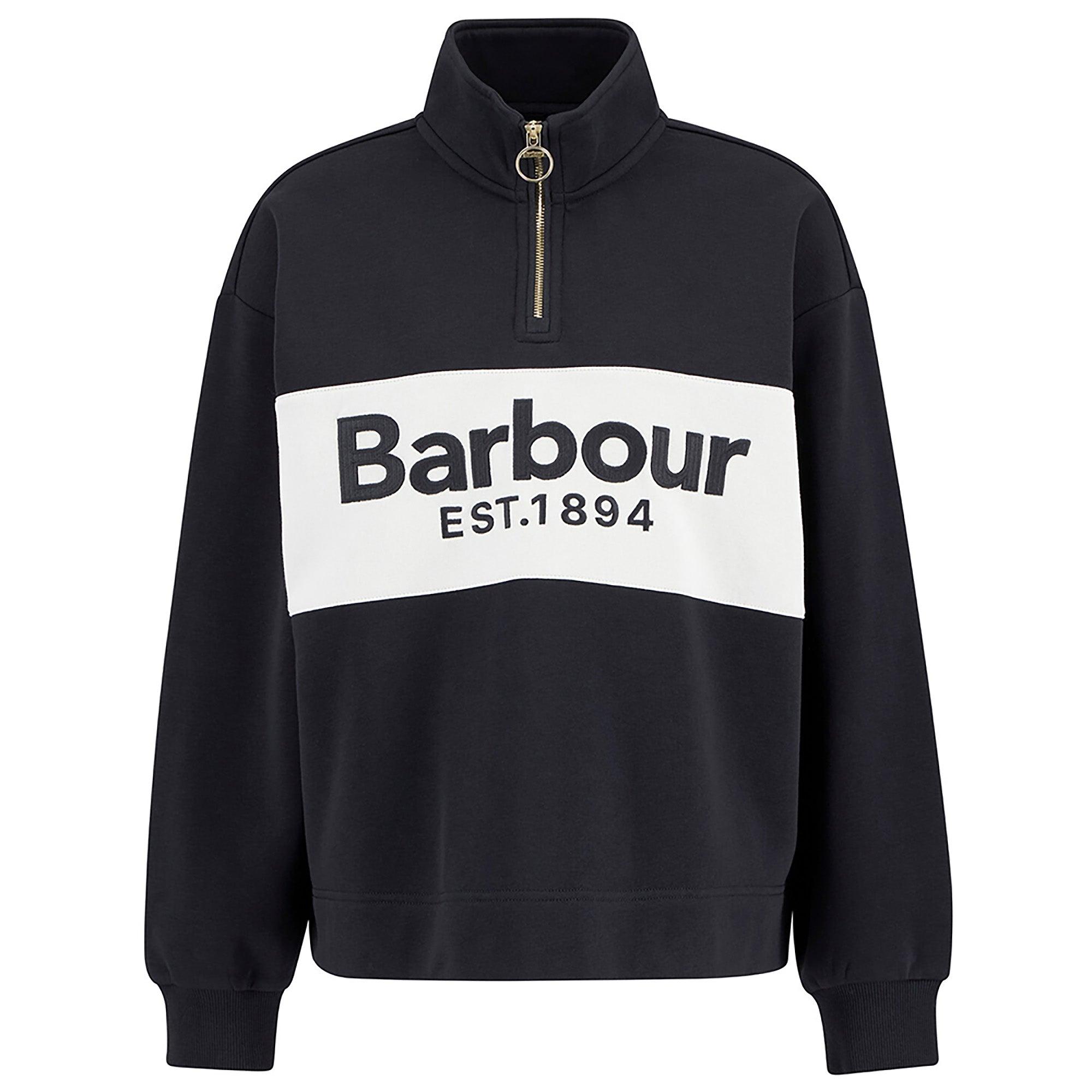 Product image 1 of 6 of Barbour Women's Zaria Quarter-Zip Jumper - Dark Navy