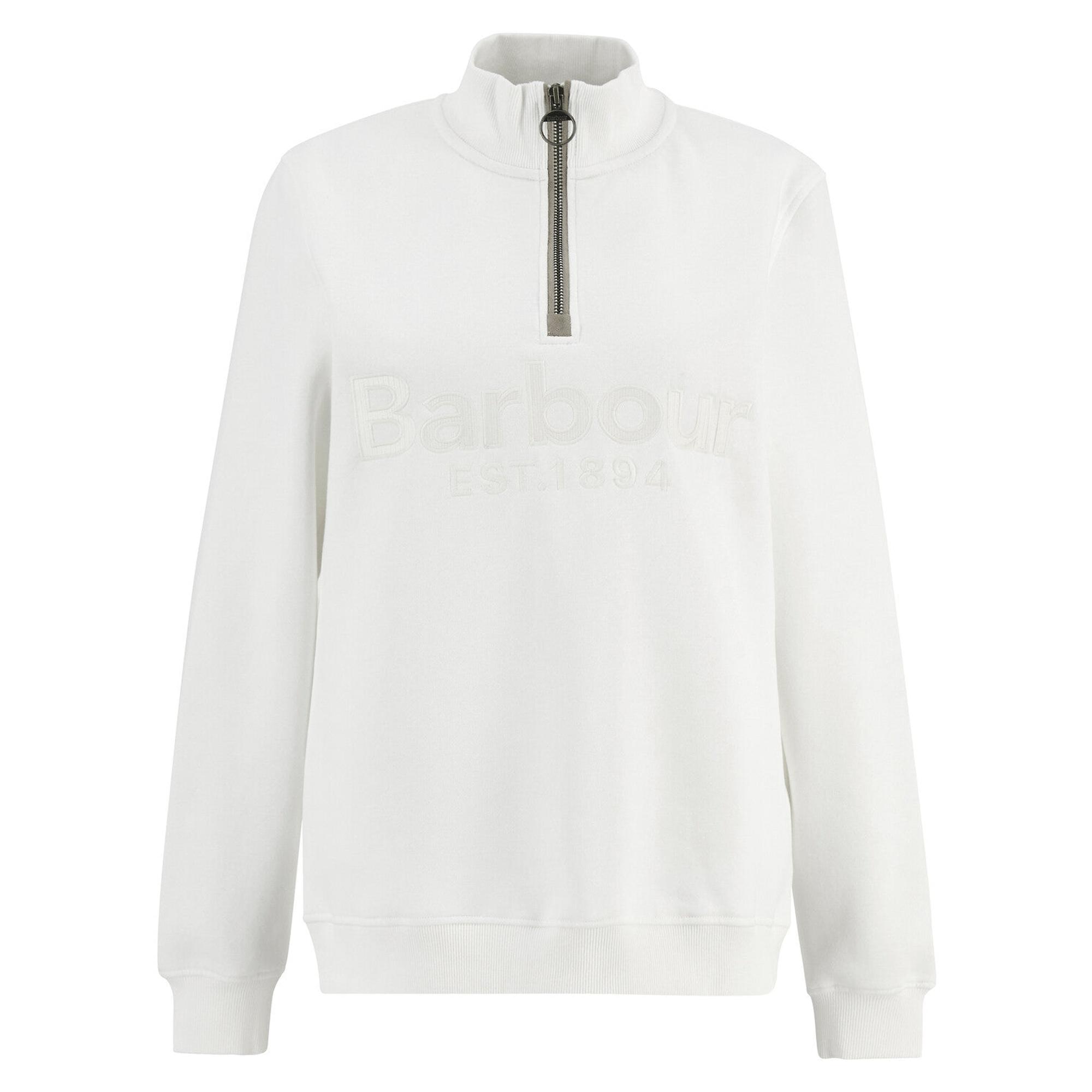 Product image 1 of 6 of Barbour Women's Cynthia Half Zip Sweatshirt - Cloud