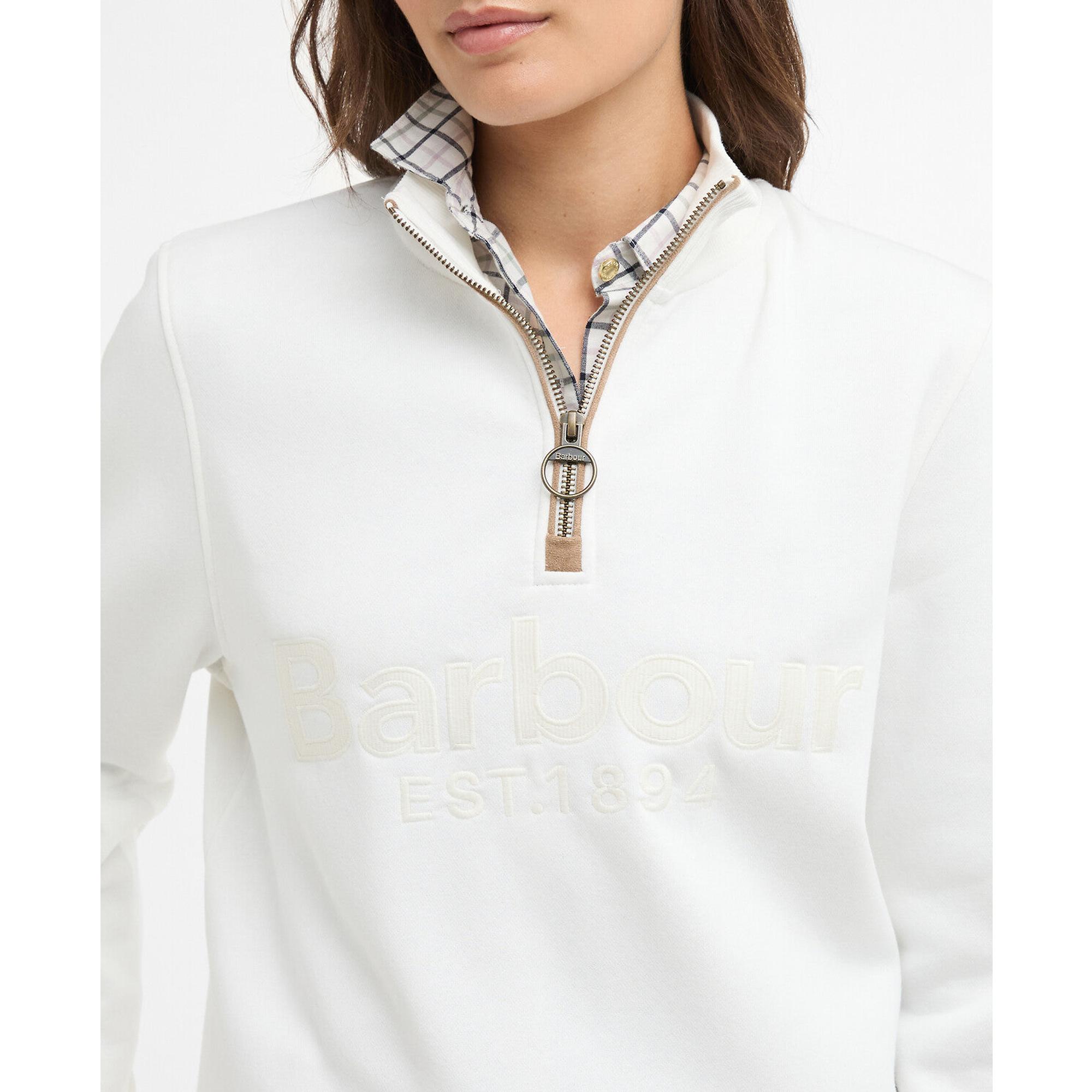 Product image 5 of 6 of Barbour Women's Cynthia Half Zip Sweatshirt - Cloud