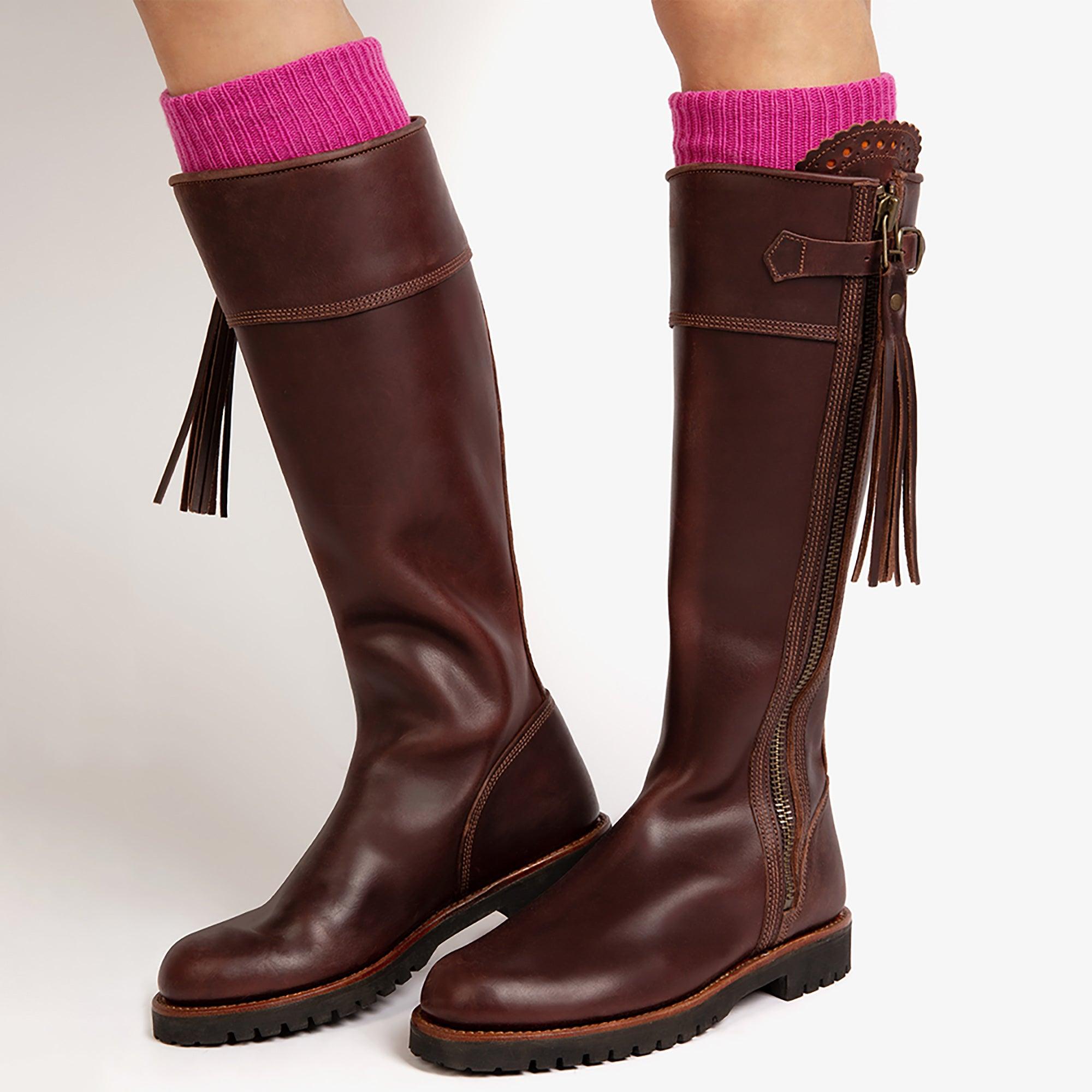 Product image 2 of 4 of Penelope Chilvers Women's Long Tassel Boots Generous Fit - Conker