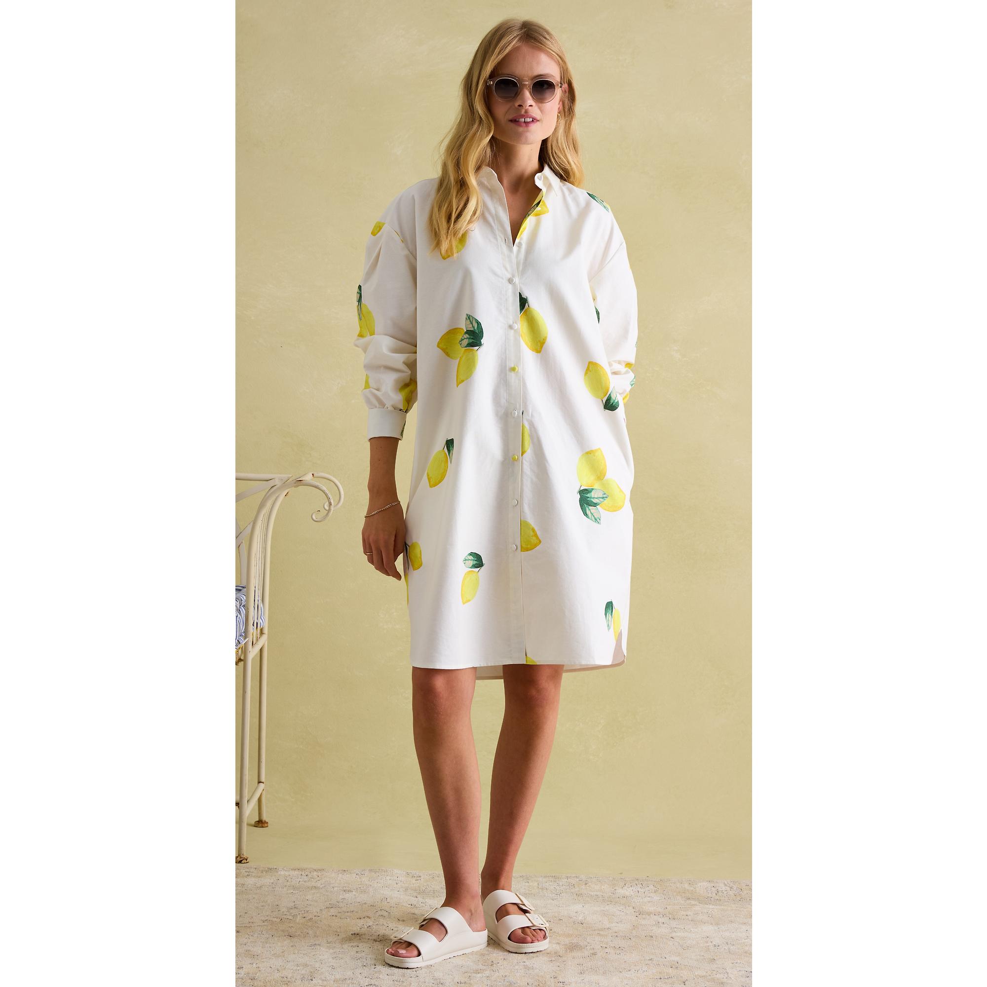 Product image 3 of 10 of Joules Women's Phoebe Shirt Dress - White Lemon