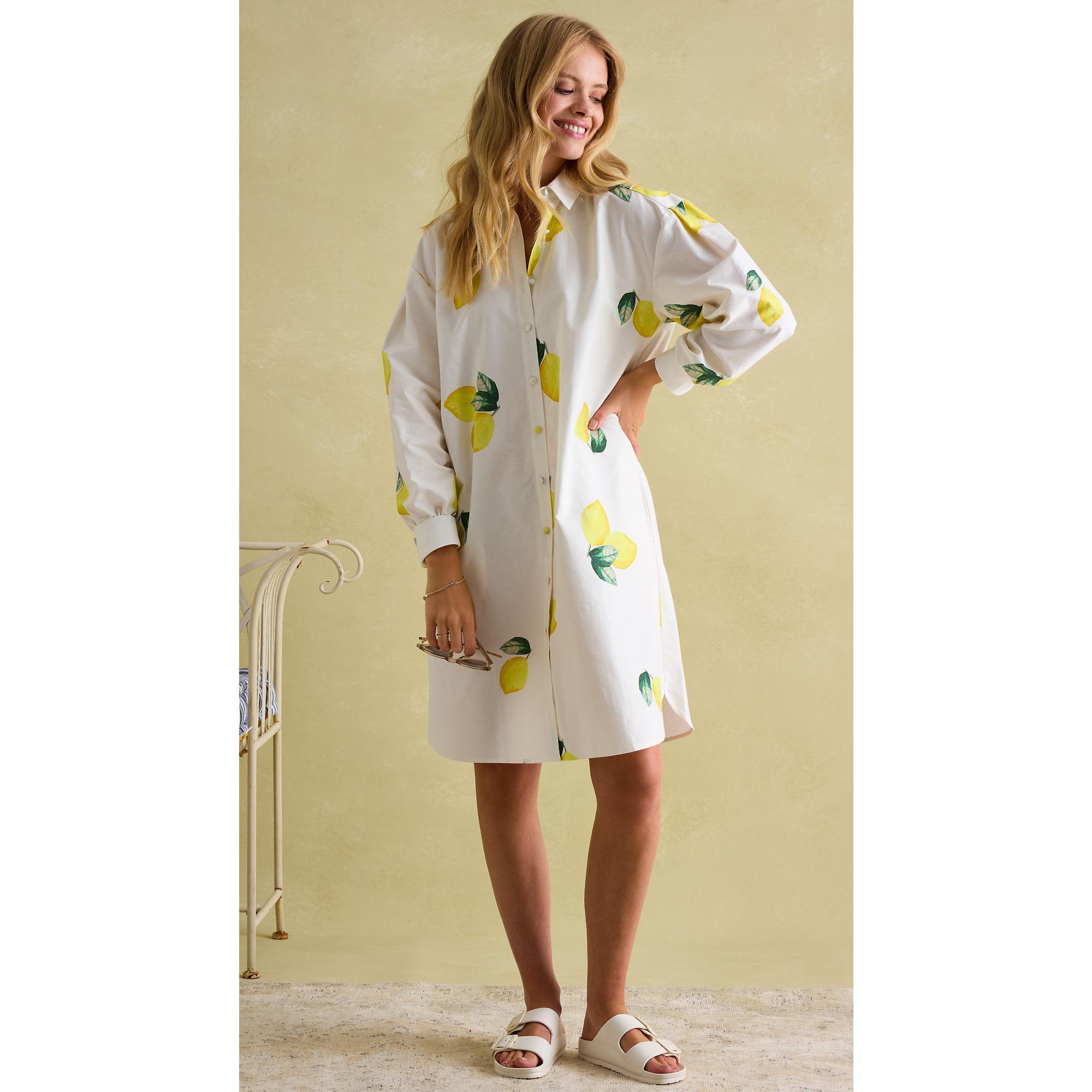 Product image 2 of 10 of Joules Women's Phoebe Shirt Dress - White Lemon
