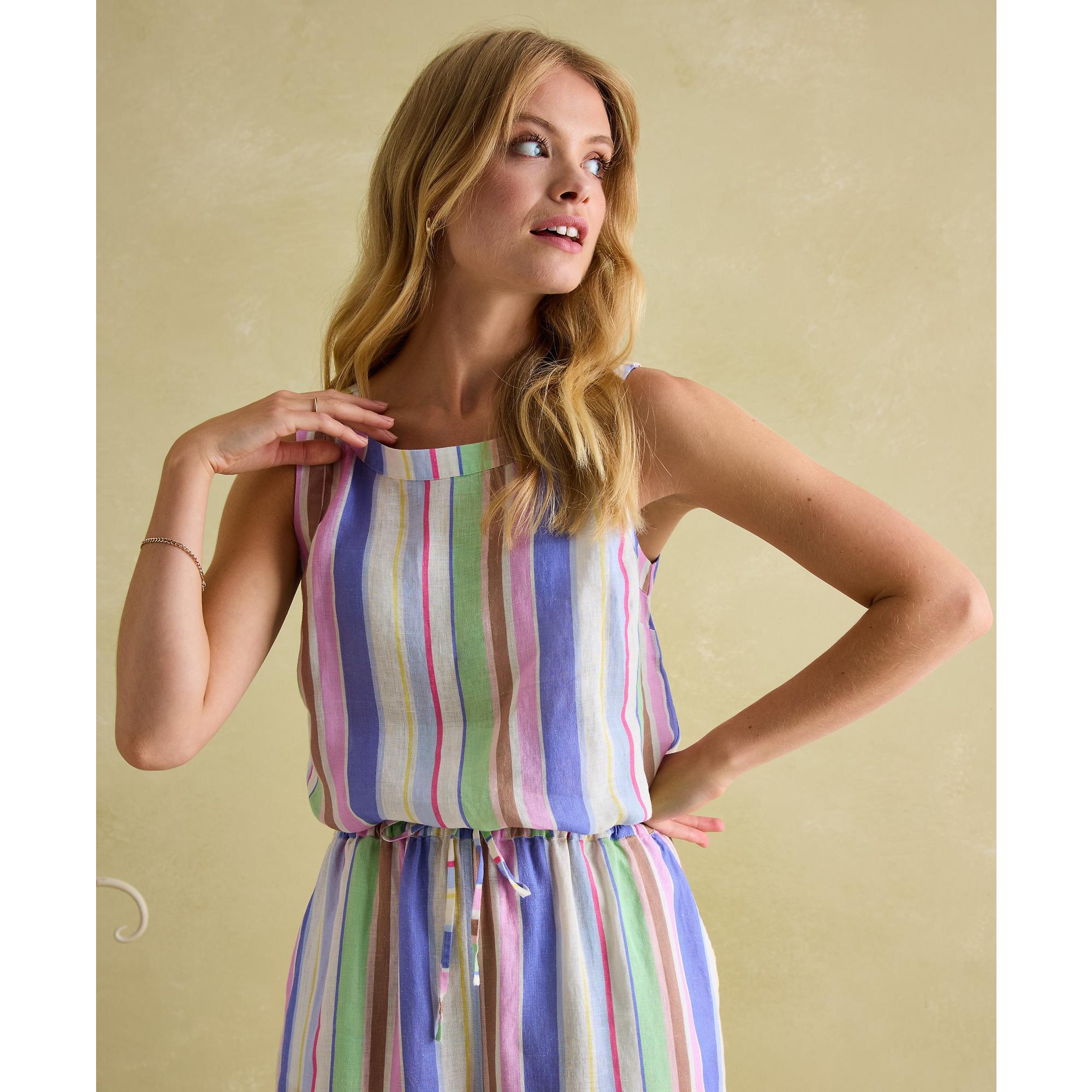 Product image 6 of 7 of Joules Women's Cove Linen Vest - Multi Stripe