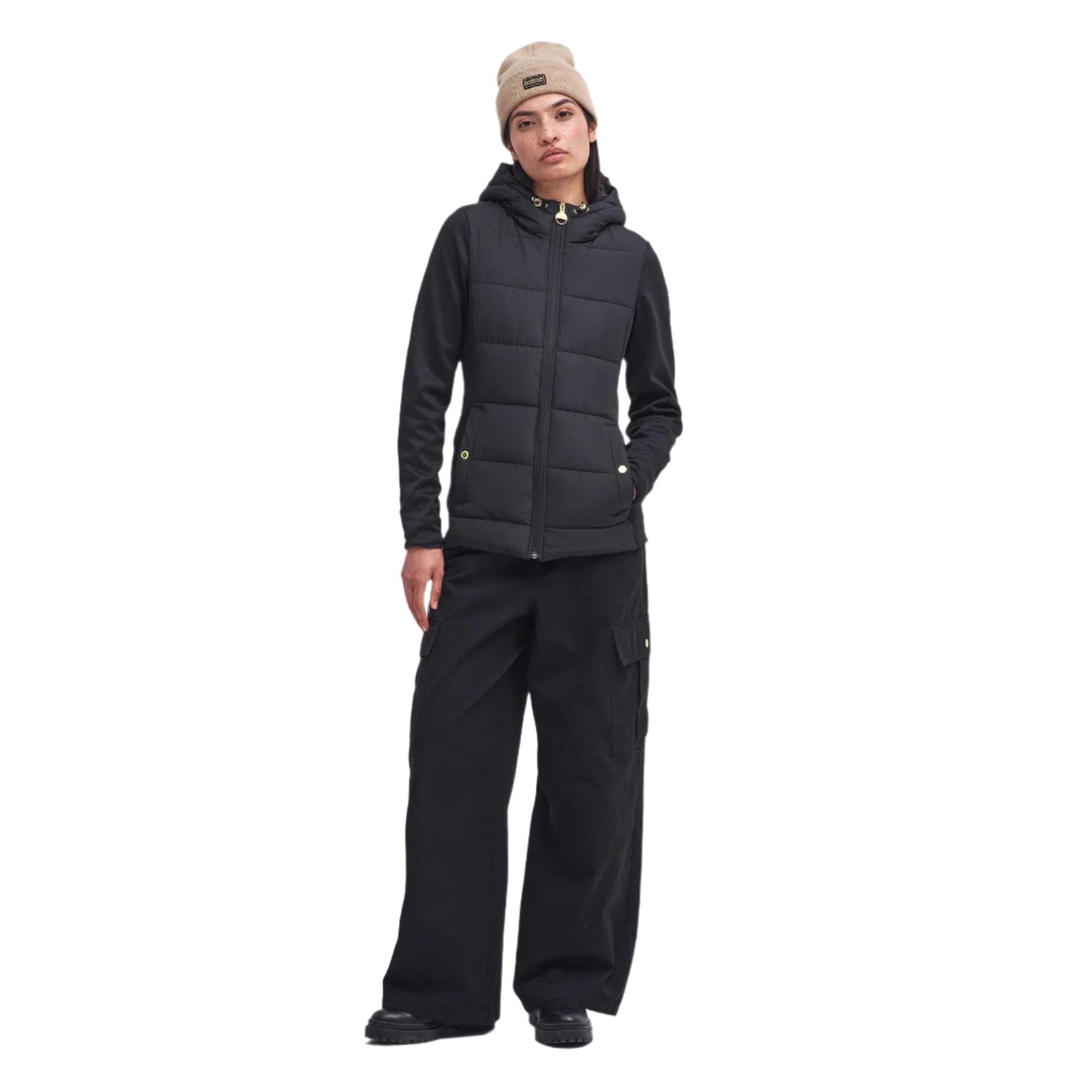 Product image 5 of 9 of Barbour International Women's Bondar Quilted Sweatshirt - Black