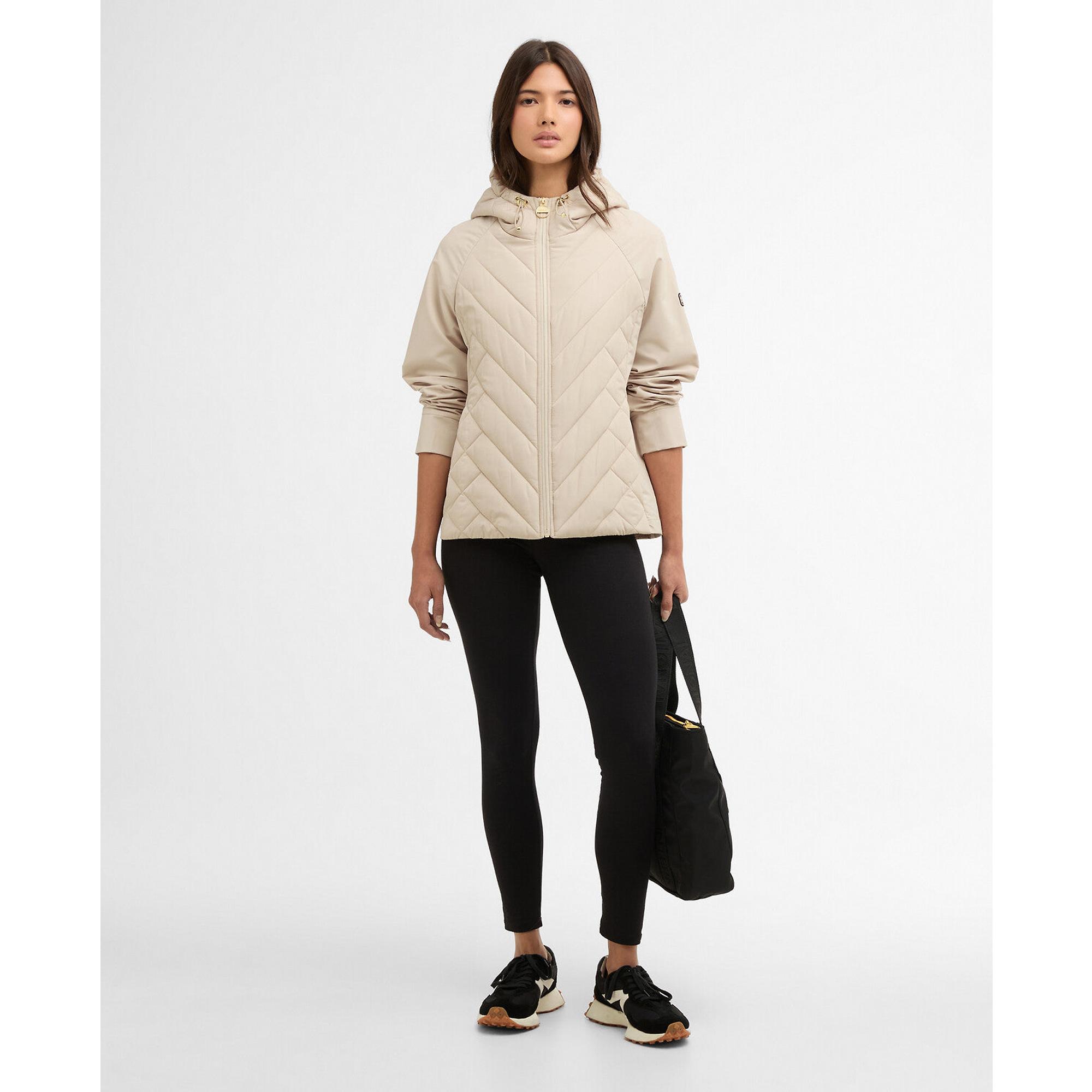 Product image 3 of 7 of Barbour International Women's Dakota Quilted Sweat Jacket - Cement
