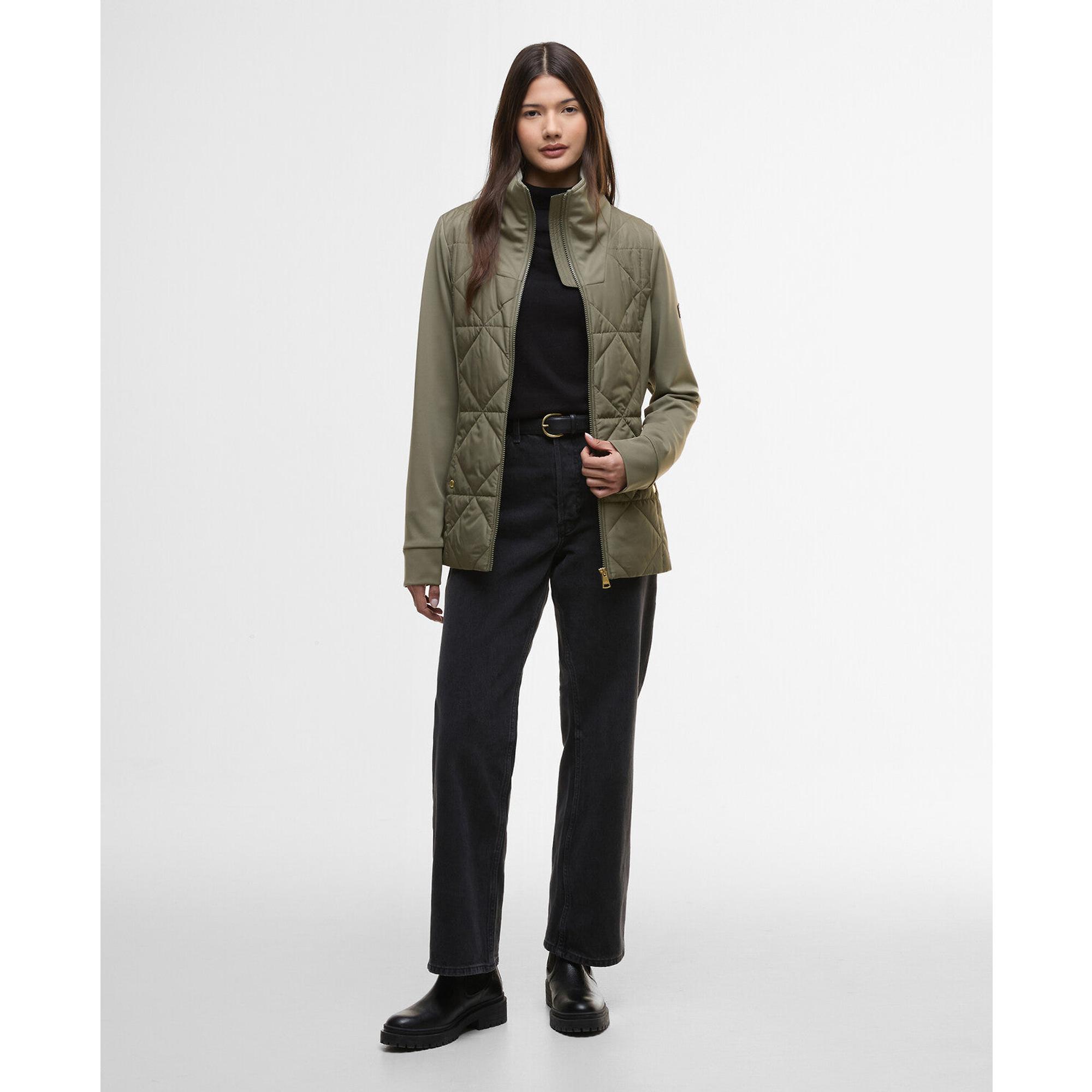 Product image 3 of 8 of Barbour International Women's Kya Quilted Sweat Jacket - Dusky Khaki