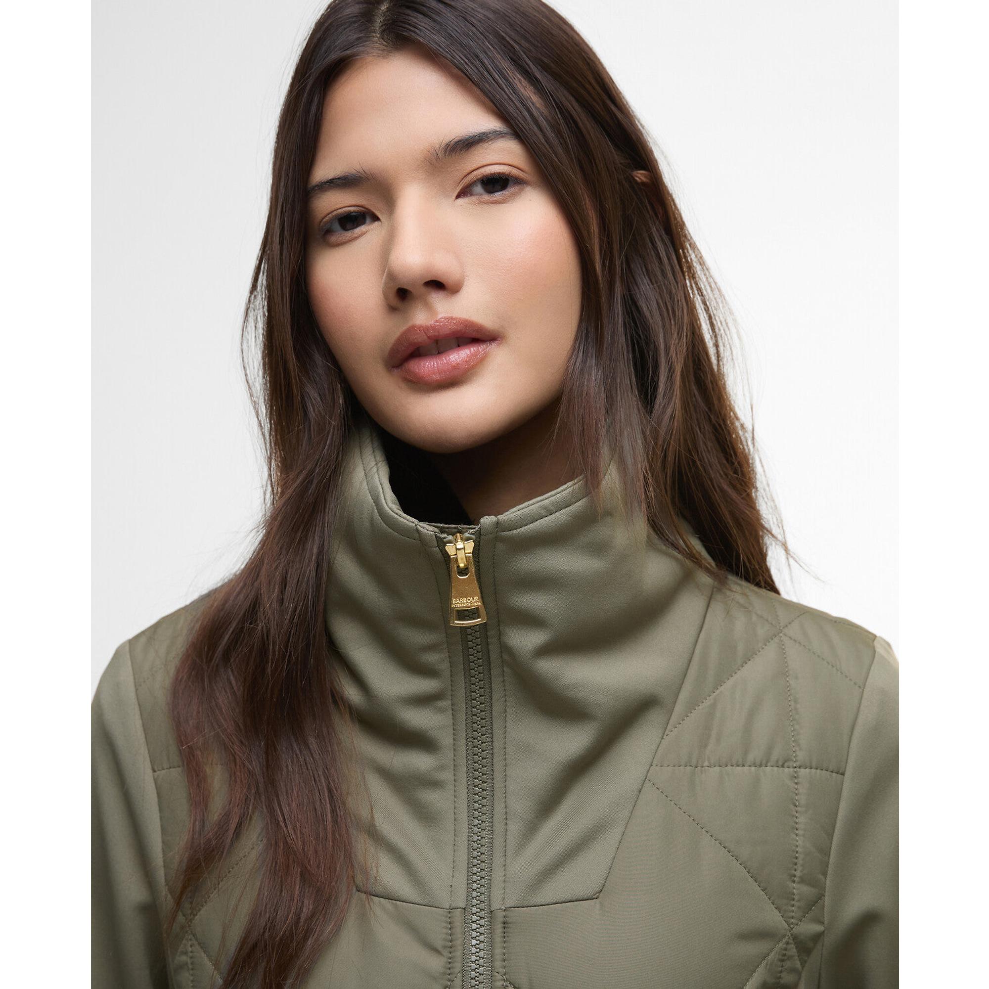 Product image 5 of 8 of Barbour International Women's Kya Quilted Sweat Jacket - Dusky Khaki