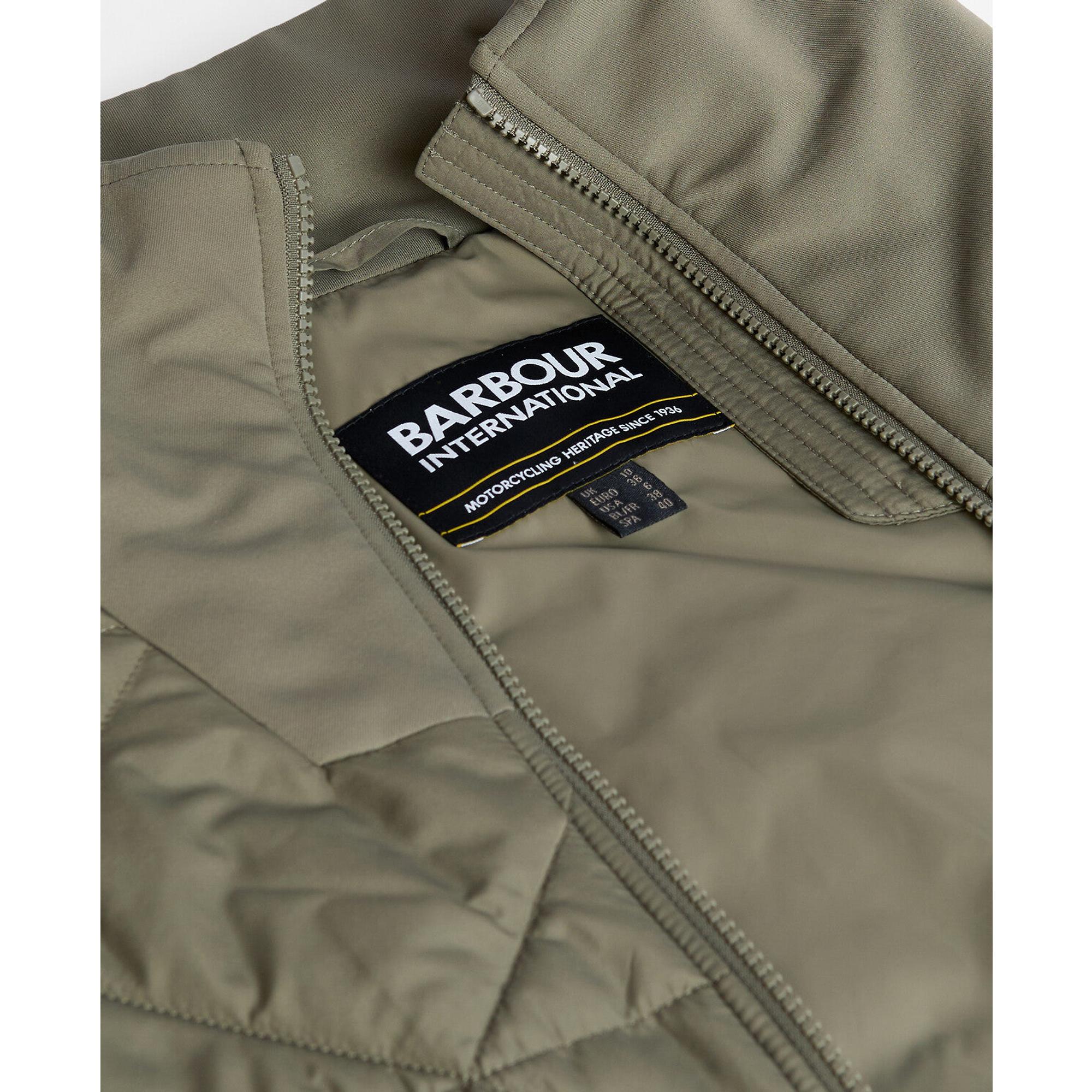 Product image 8 of 8 of Barbour International Women's Kya Quilted Sweat Jacket - Dusky Khaki