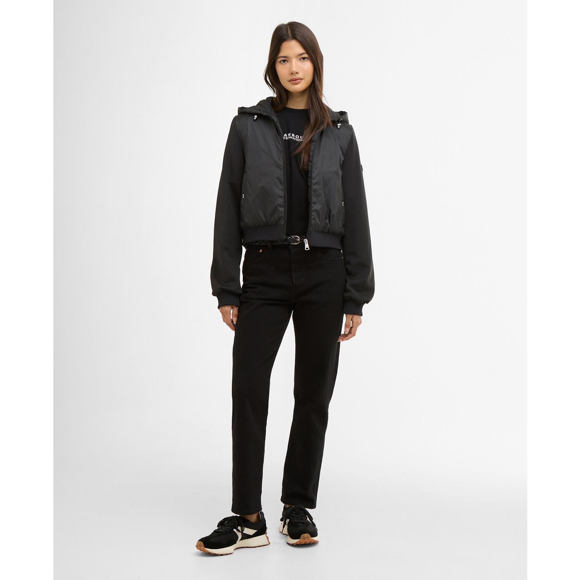 Product image 3 of 7 of Barbour International Women's Equinox Quilted Sweat Jacket - Black