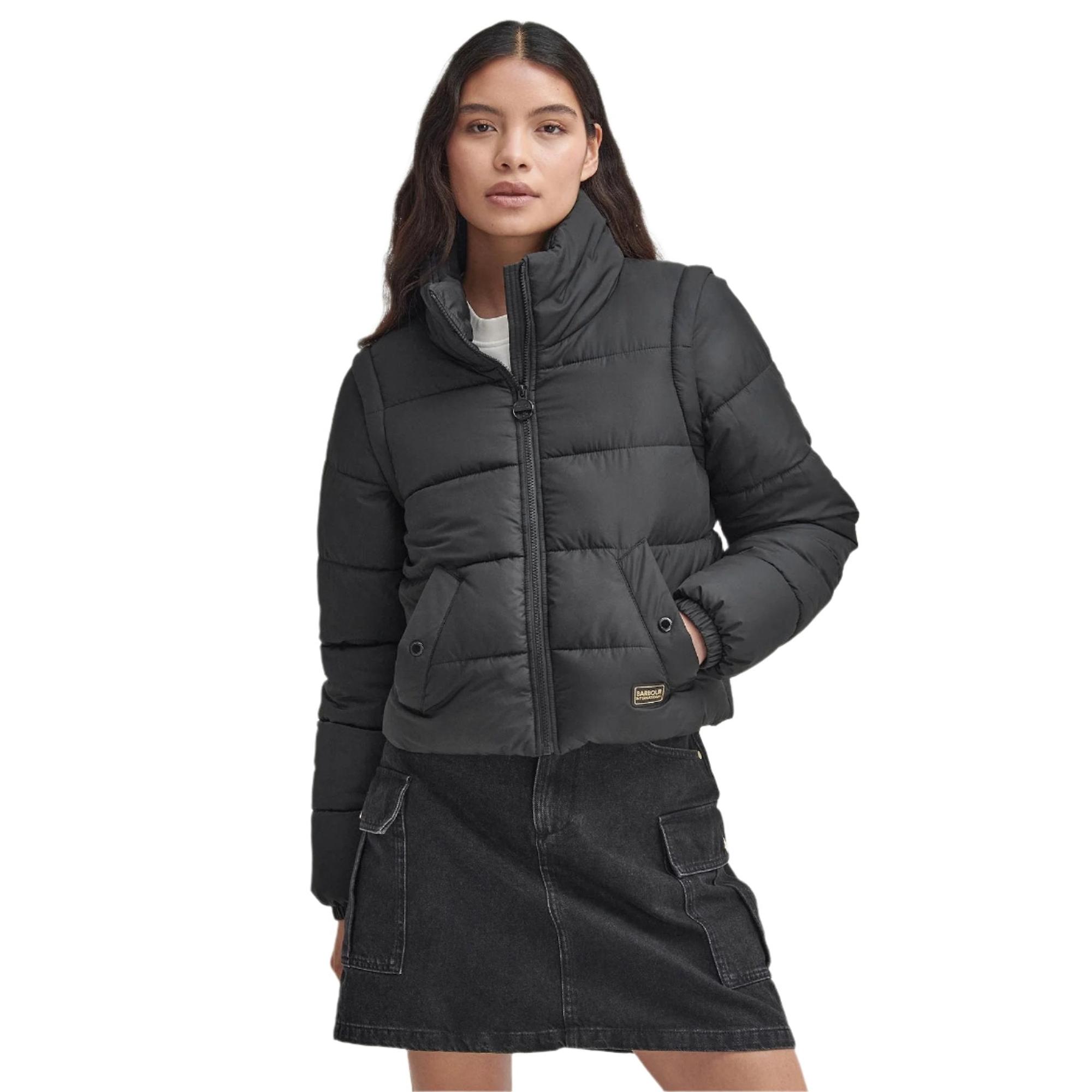 Product image 4 of 10 of Barbour International Women's Webber Convertible Puffer Jacket - Black
