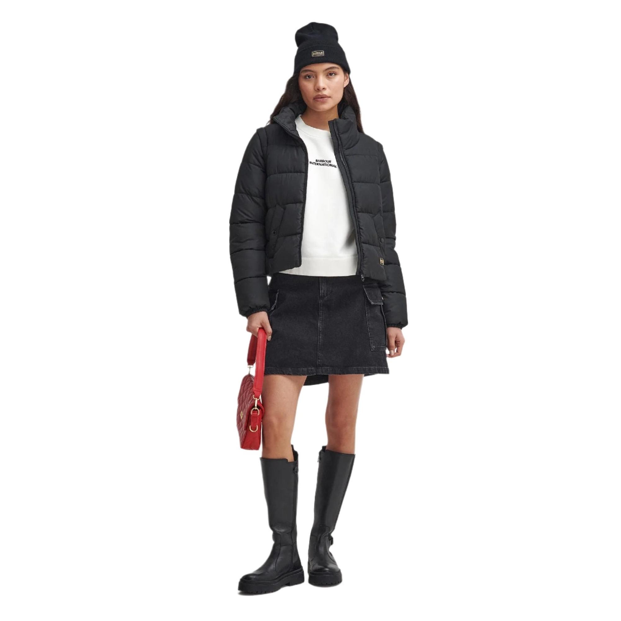 Product image 7 of 10 of Barbour International Women's Webber Convertible Puffer Jacket - Black