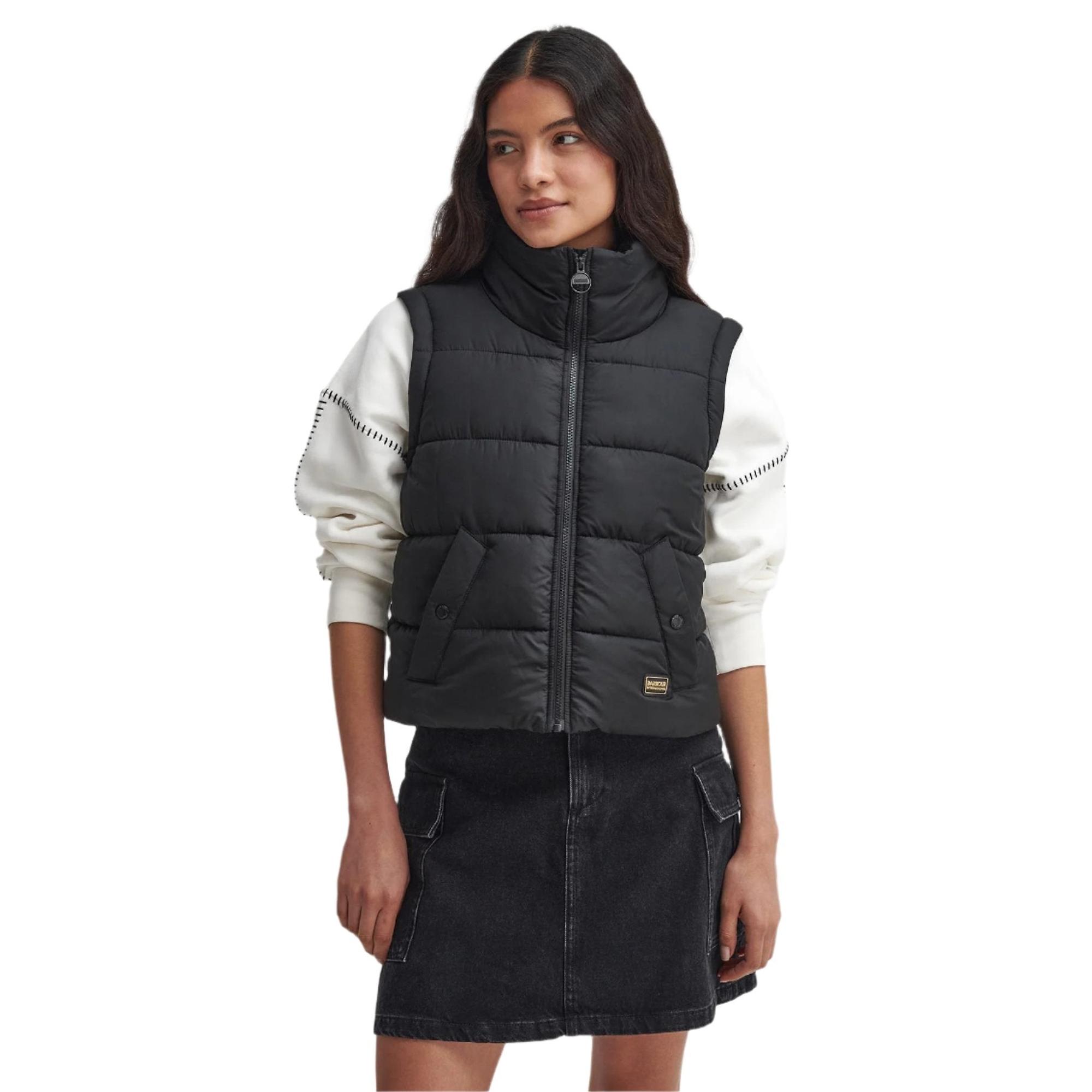 Product image 6 of 10 of Barbour International Women's Webber Convertible Puffer Jacket -  Black