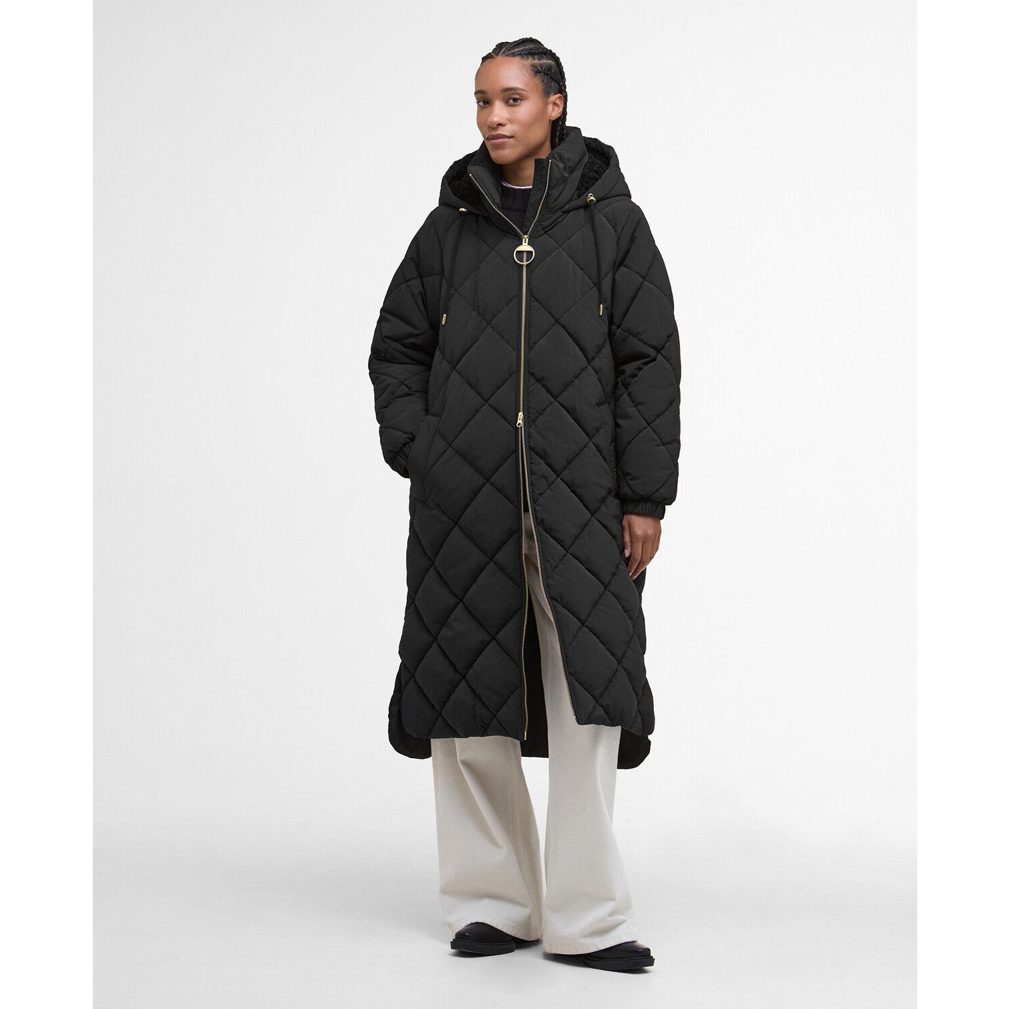 Product image 2 of 9 of Barbour Women's Kirkton Longline Puffer Jacket - Black/Classic