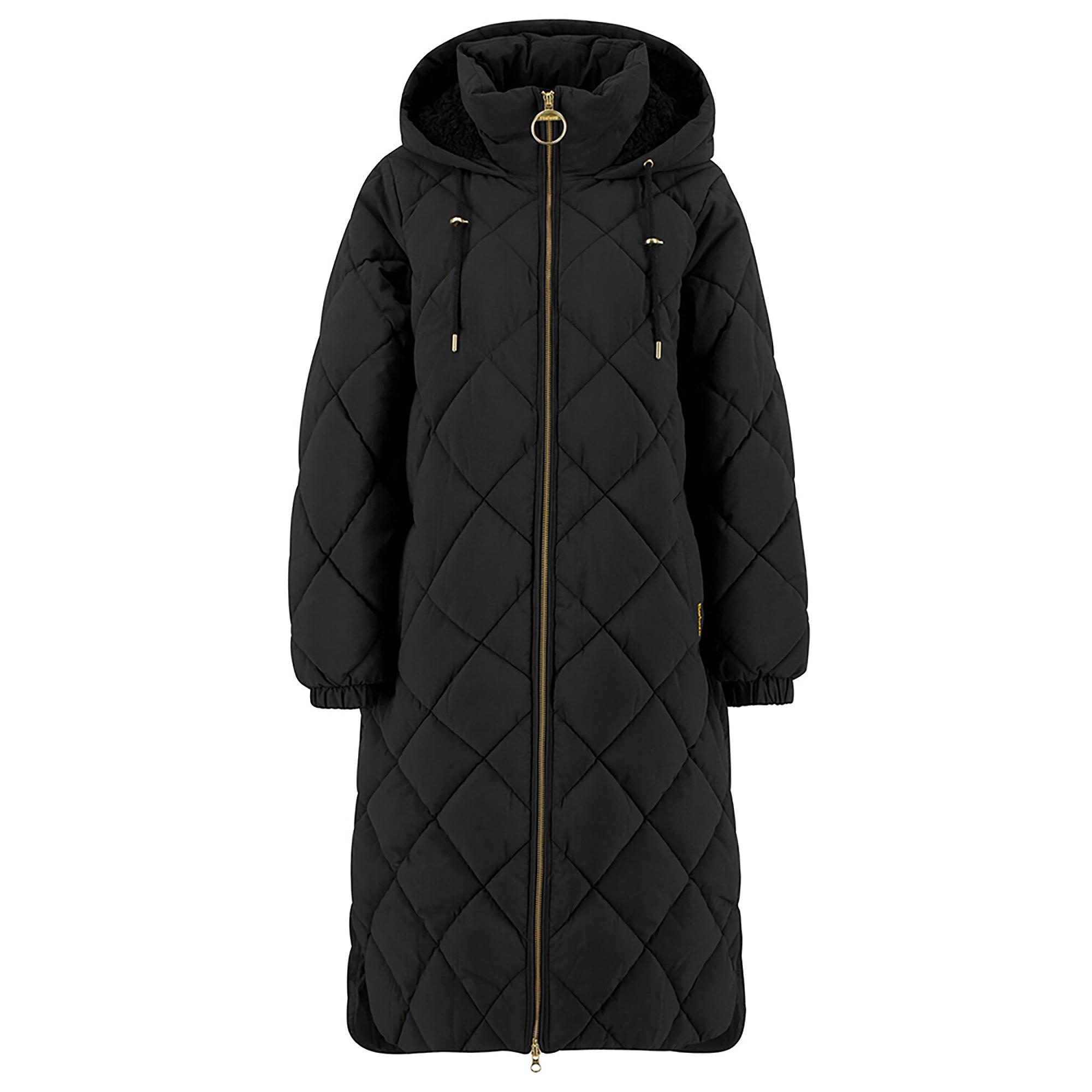 Product image 1 of 9 of Barbour Women's Kirkton Longline Puffer Jacket - Black/Classic