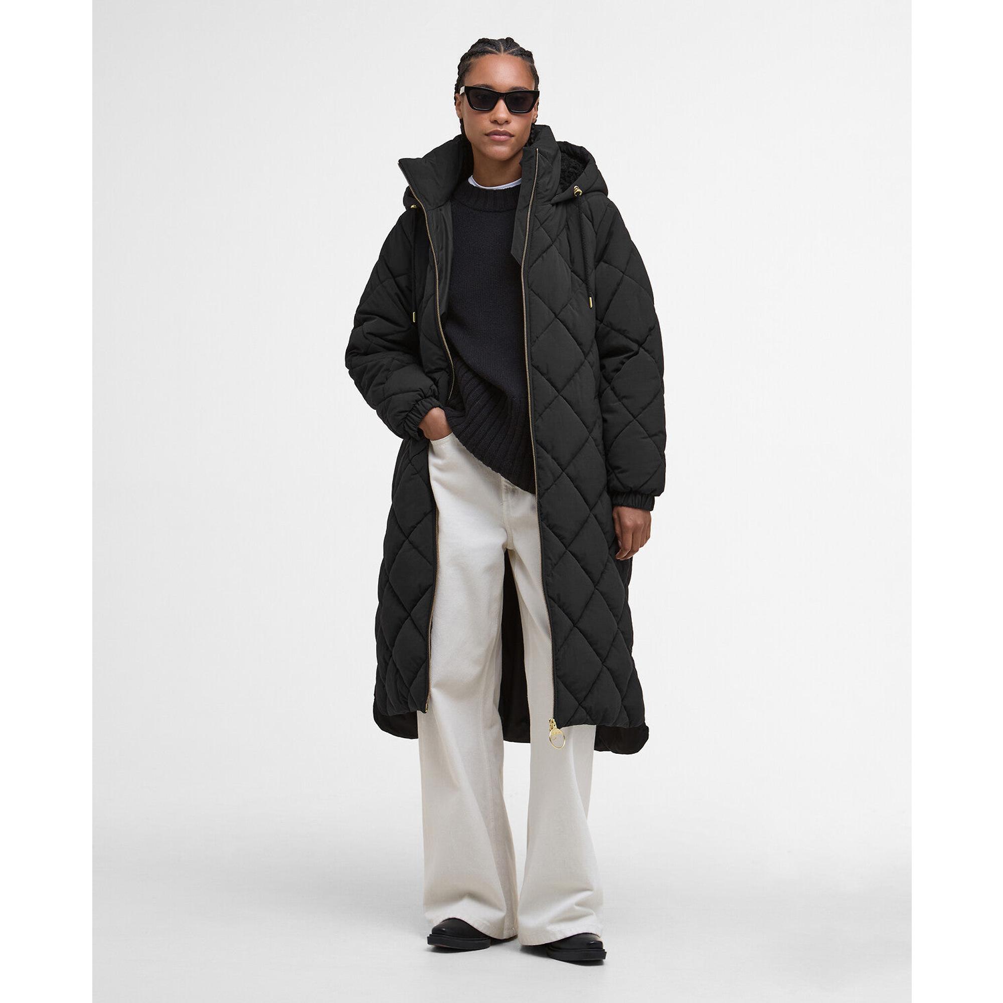 Product image 3 of 9 of Barbour Women's Kirkton Longline Puffer Jacket - Black/Classic