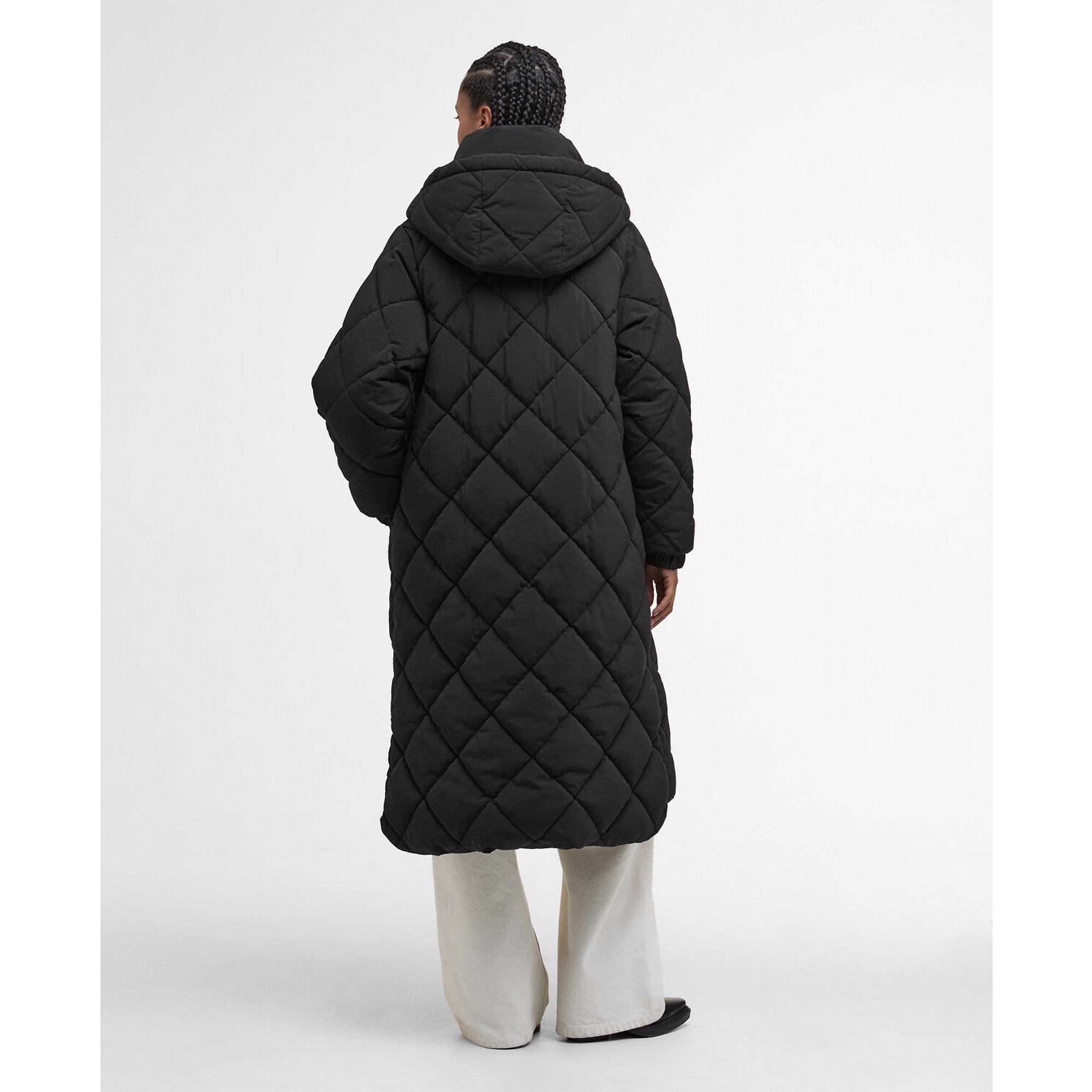 Product image 4 of 9 of Barbour Women's Kirkton Longline Puffer Jacket - Black/Classic