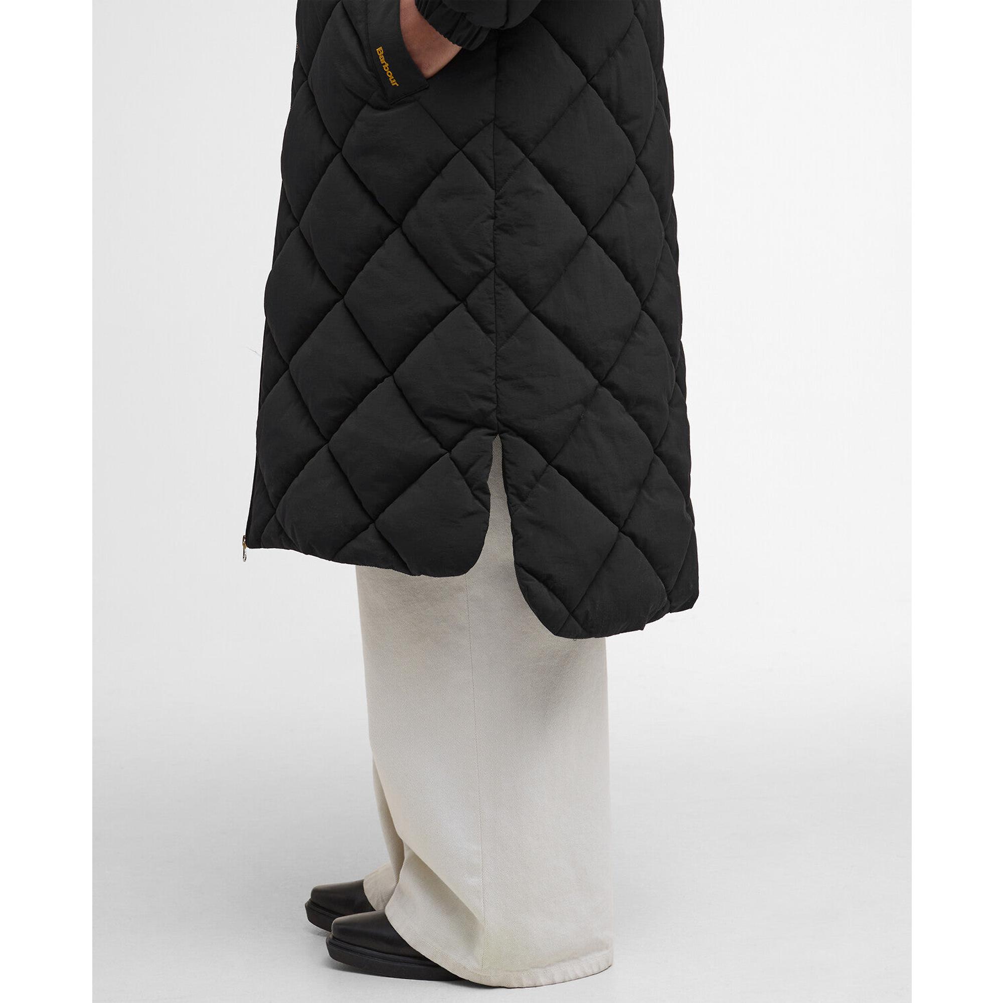 Product image 8 of 9 of Barbour Women's Kirkton Longline Puffer Jacket - Black/Classic