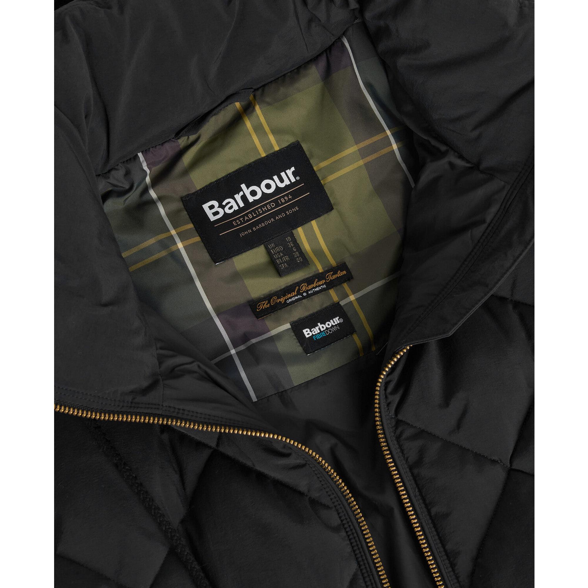 Product image 9 of 9 of Barbour Women's Kirkton Longline Puffer Jacket - Black/Classic