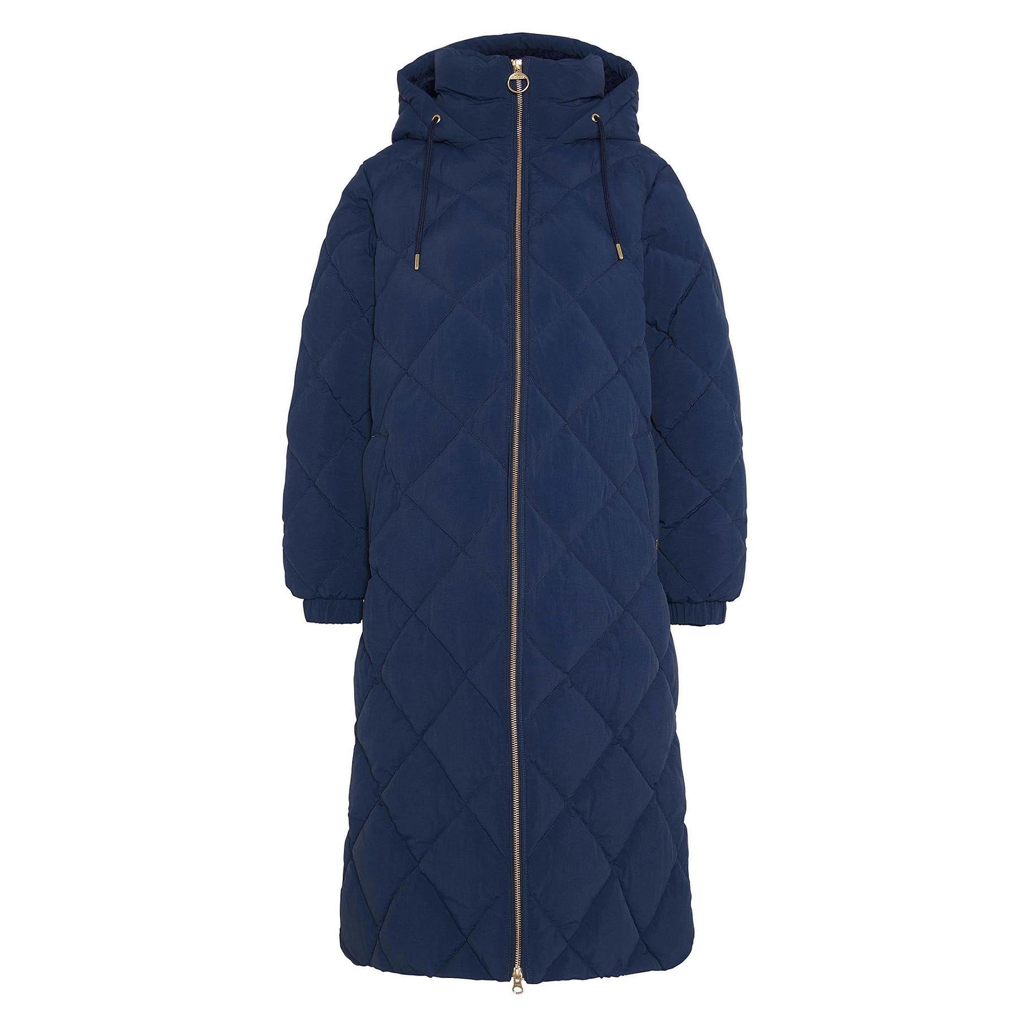 Product image 1 of 11 of Barbour Women's Kirkton Longline Puffer Jacket - Navy/Classic