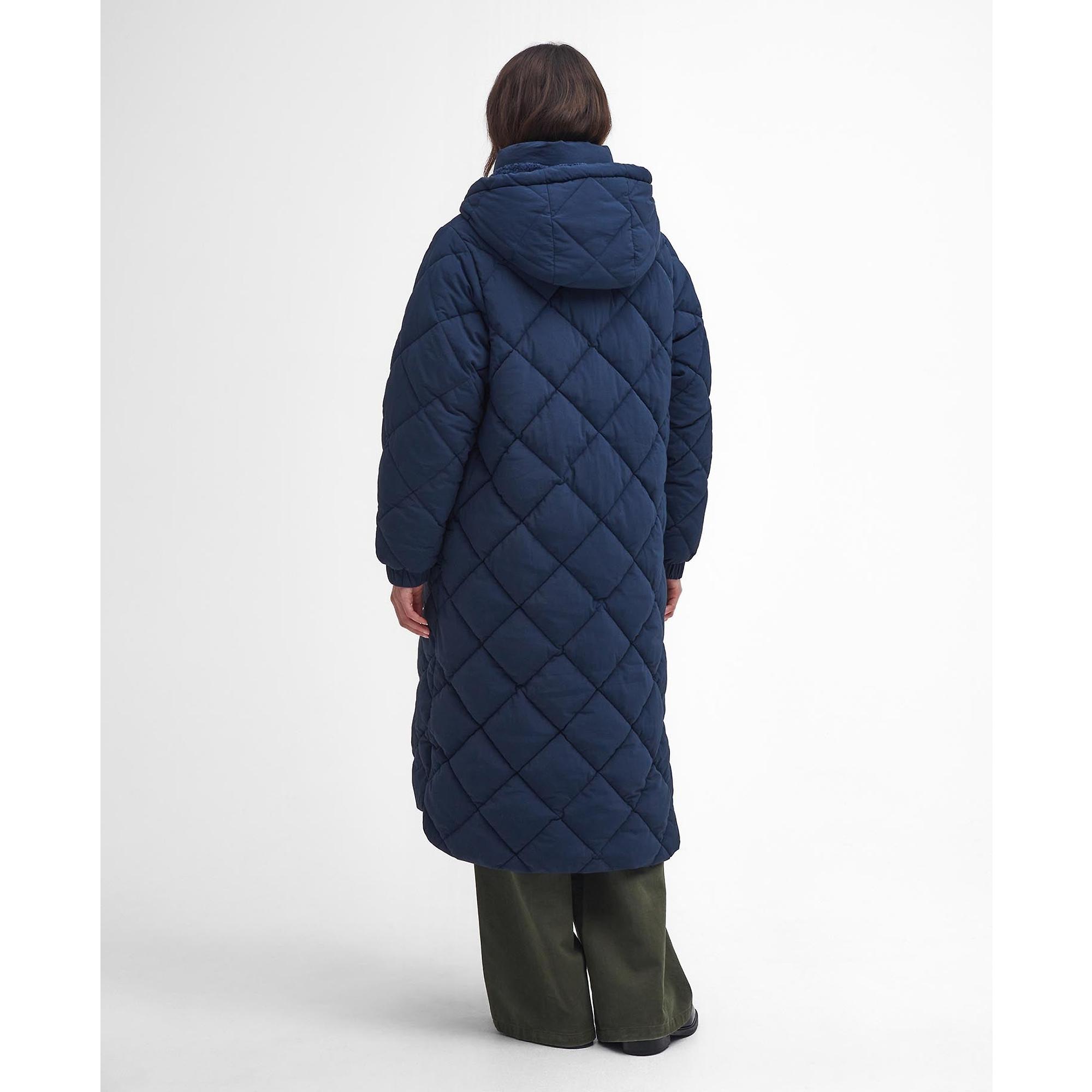 Product image 4 of 11 of Barbour Women's Kirkton Longline Puffer Jacket - Navy/Classic