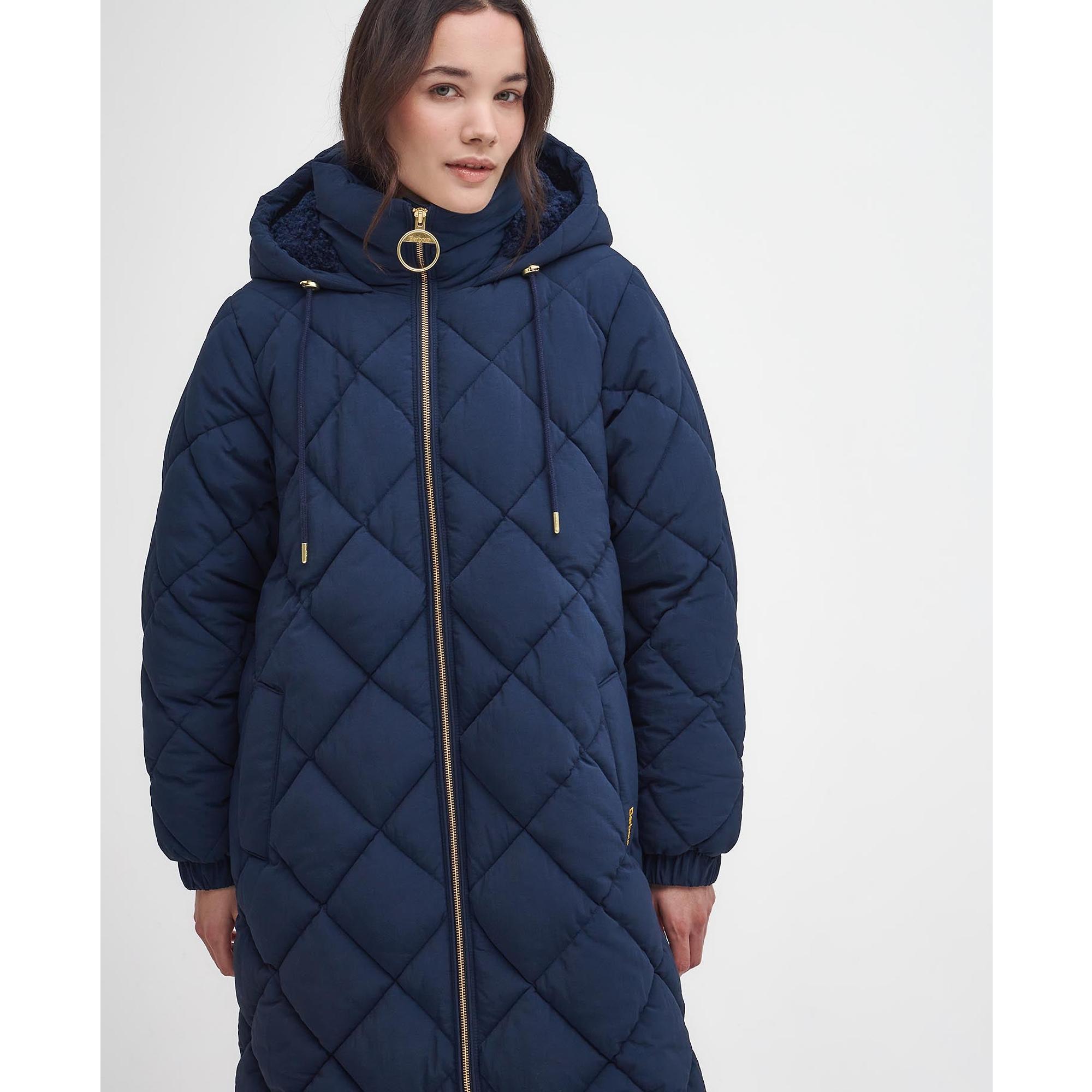 Product image 2 of 11 of Barbour Women's Kirkton Longline Puffer Jacket - Navy/Classic