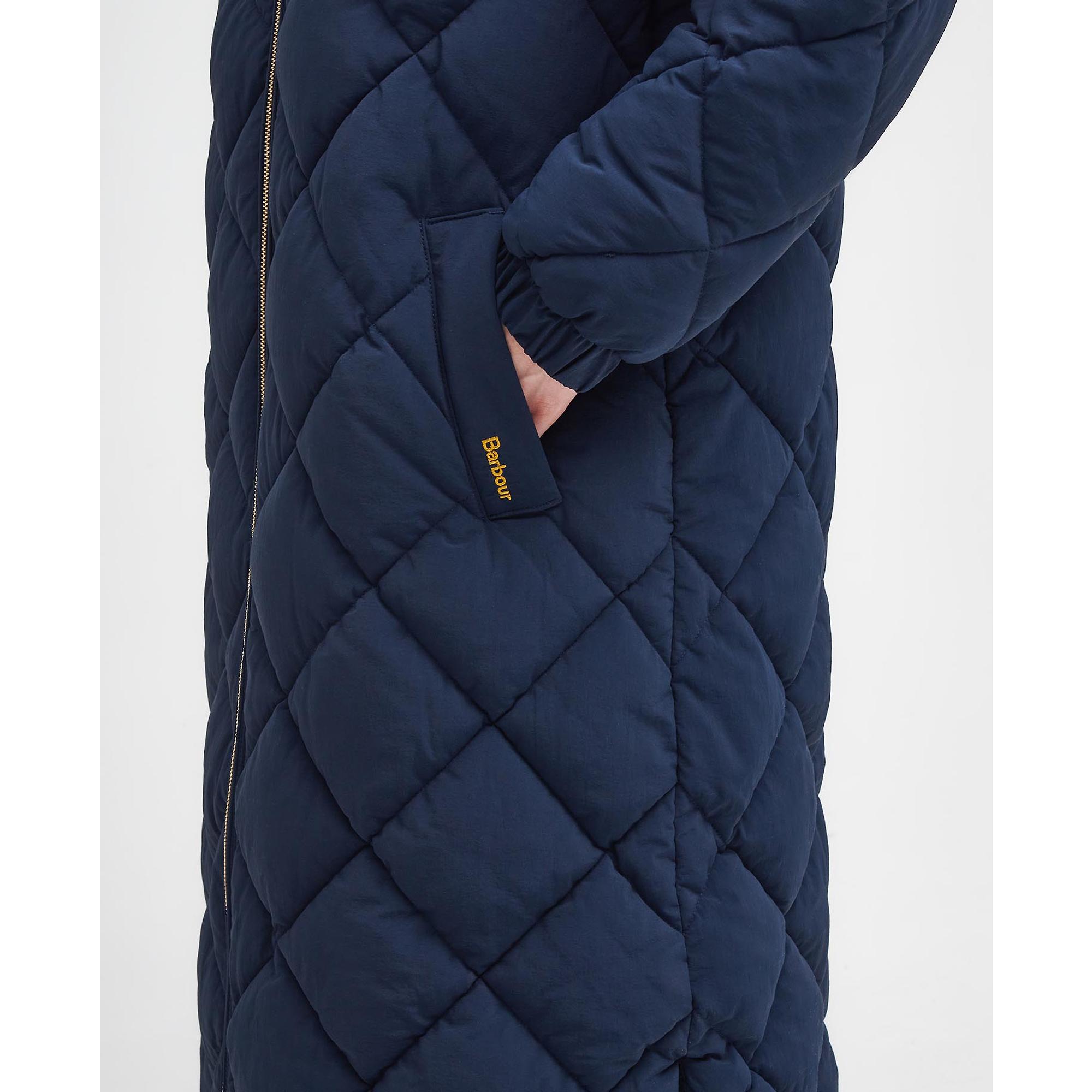 Product image 9 of 11 of Barbour Women's Kirkton Longline Puffer Jacket - Navy/Classic