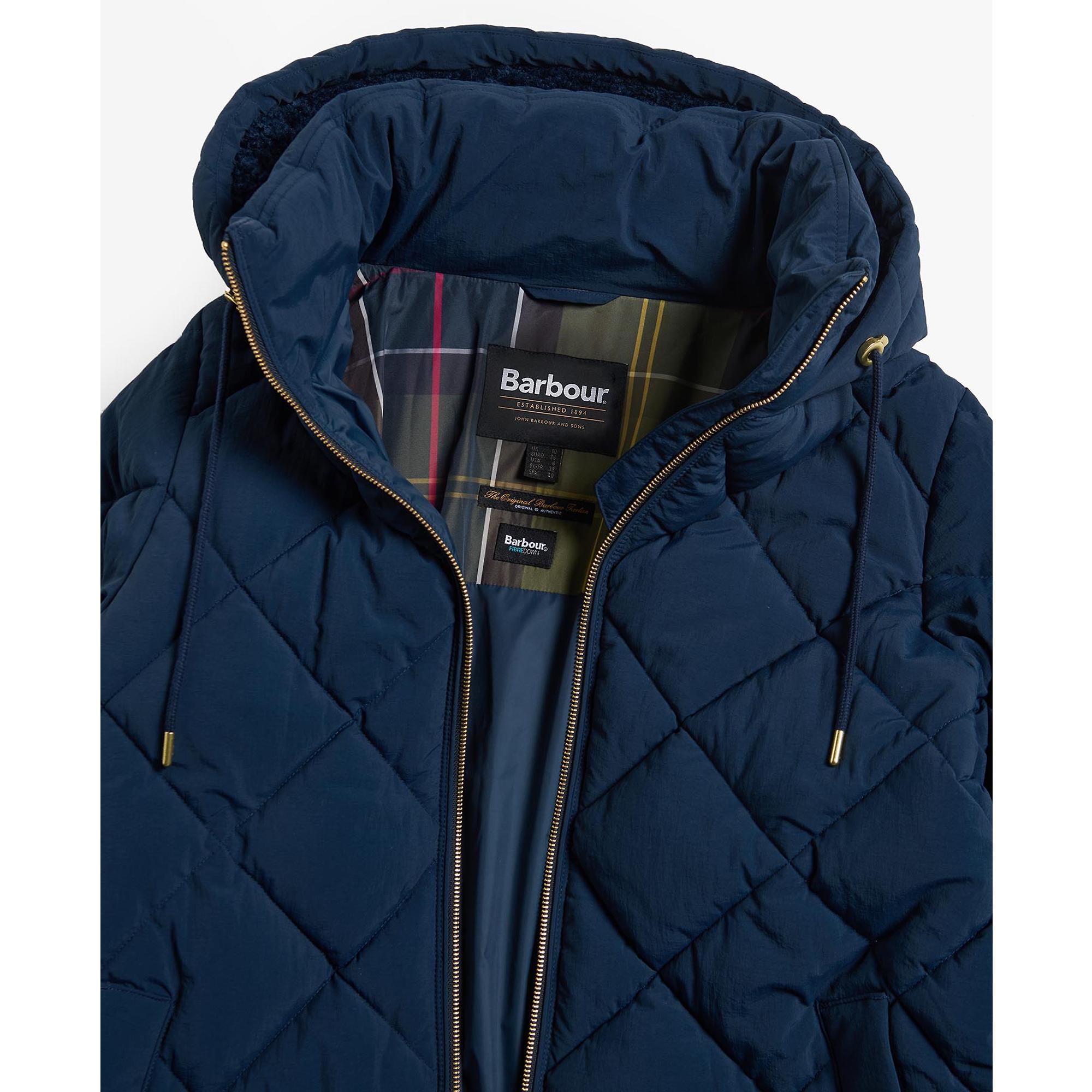 Product image 8 of 11 of Barbour Women's Kirkton Longline Puffer Jacket - Navy/Classic