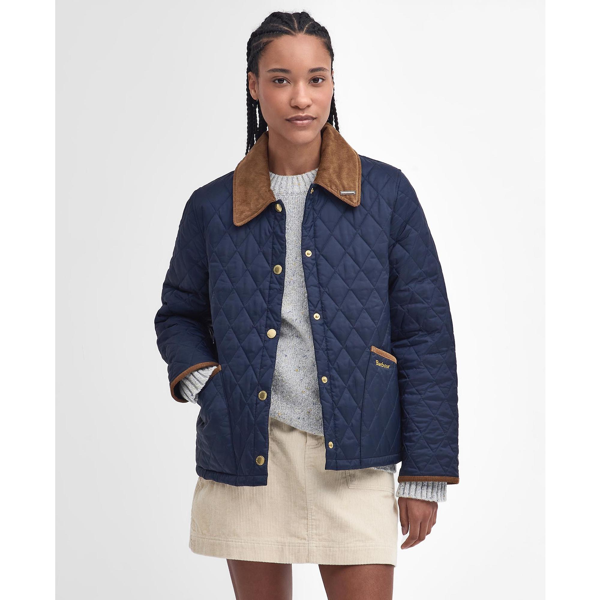 Product image 3 of 10 of Barbour Women's 30th Anniversary Liddesdale Cropped Quilted Jacket - Navy/Classic