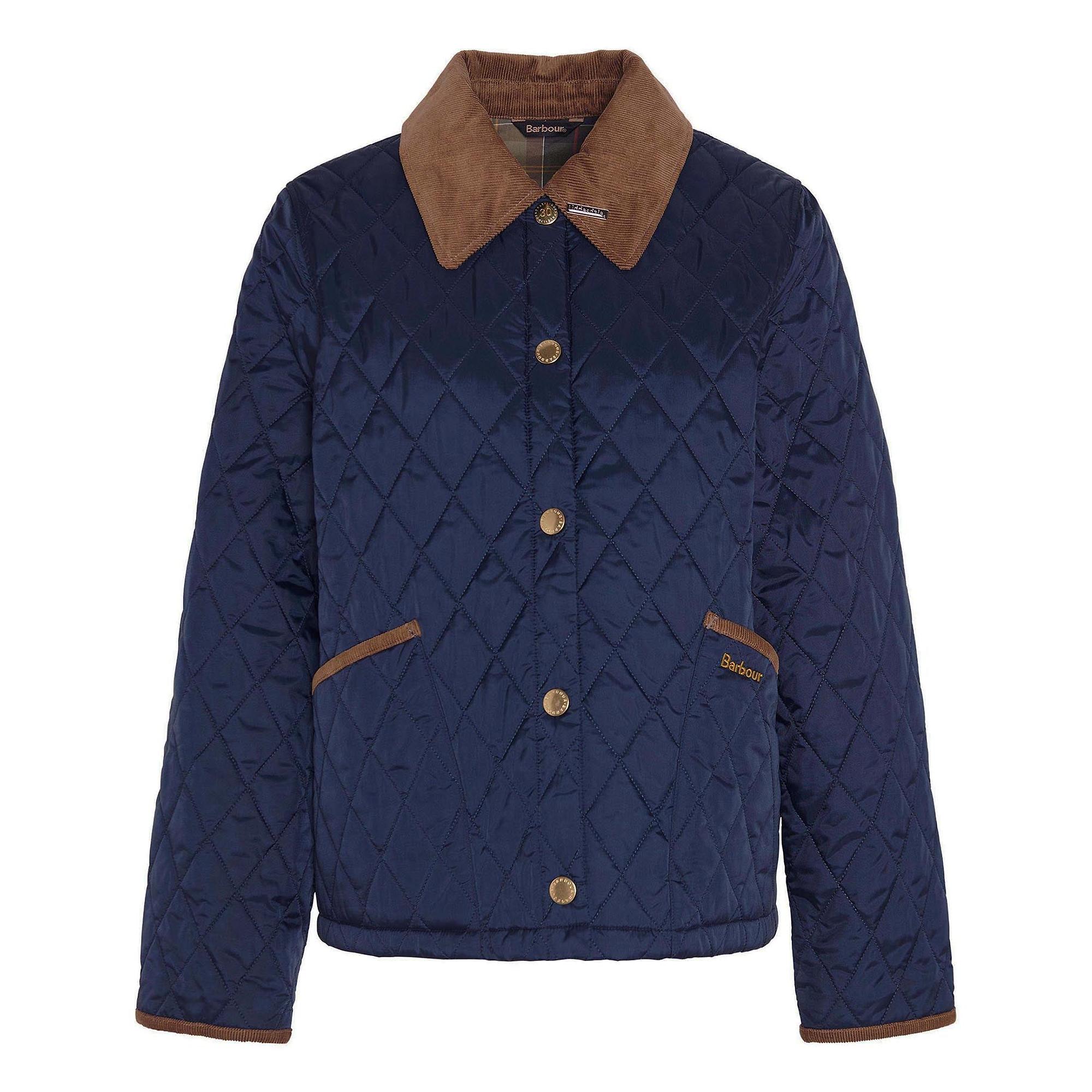 Product image 1 of 10 of Barbour Women's 30th Anniversary Liddesdale Cropped Quilted Jacket - Navy/Classic
