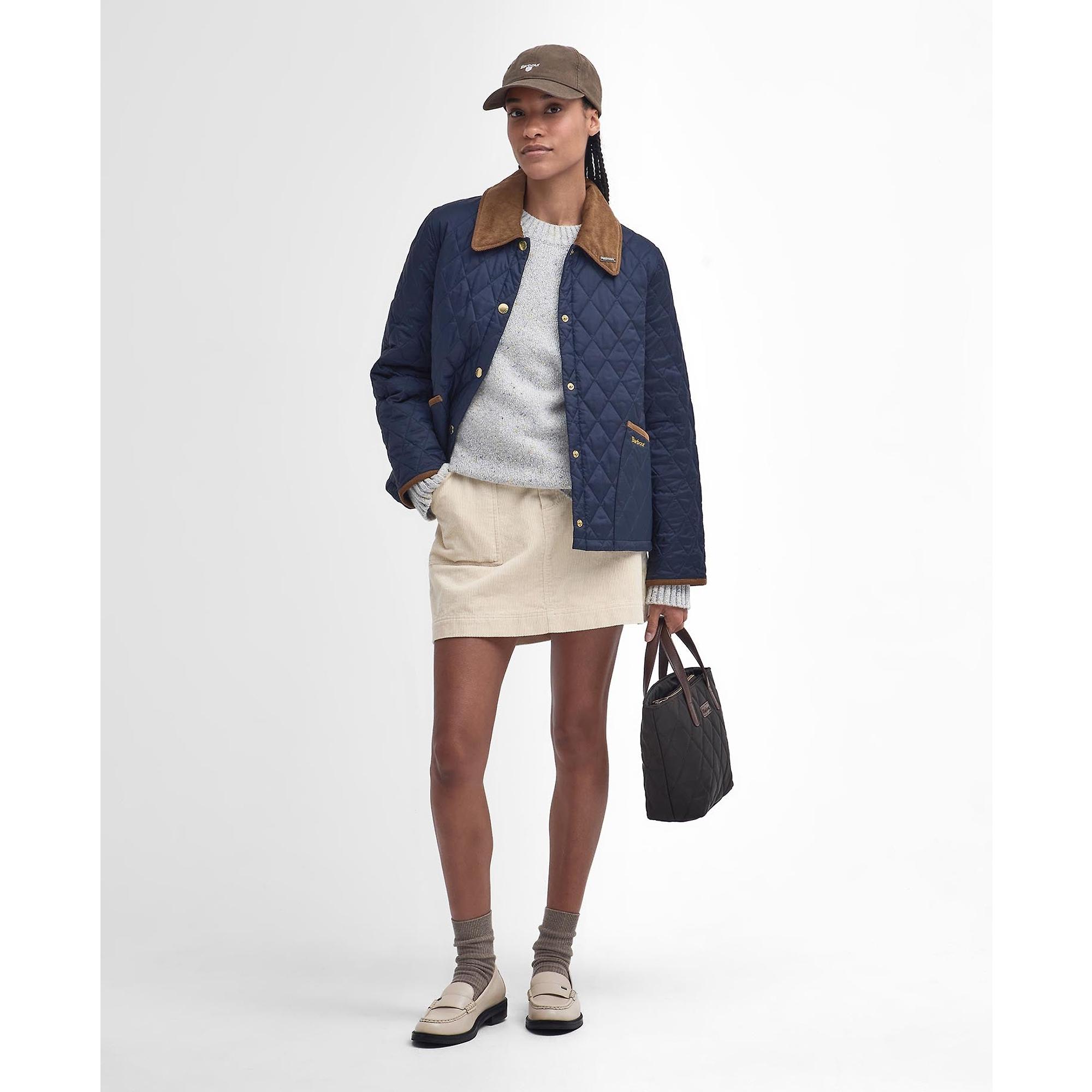 Product image 5 of 10 of Barbour Women's 30th Anniversary Liddesdale Cropped Quilted Jacket - Navy/Classic