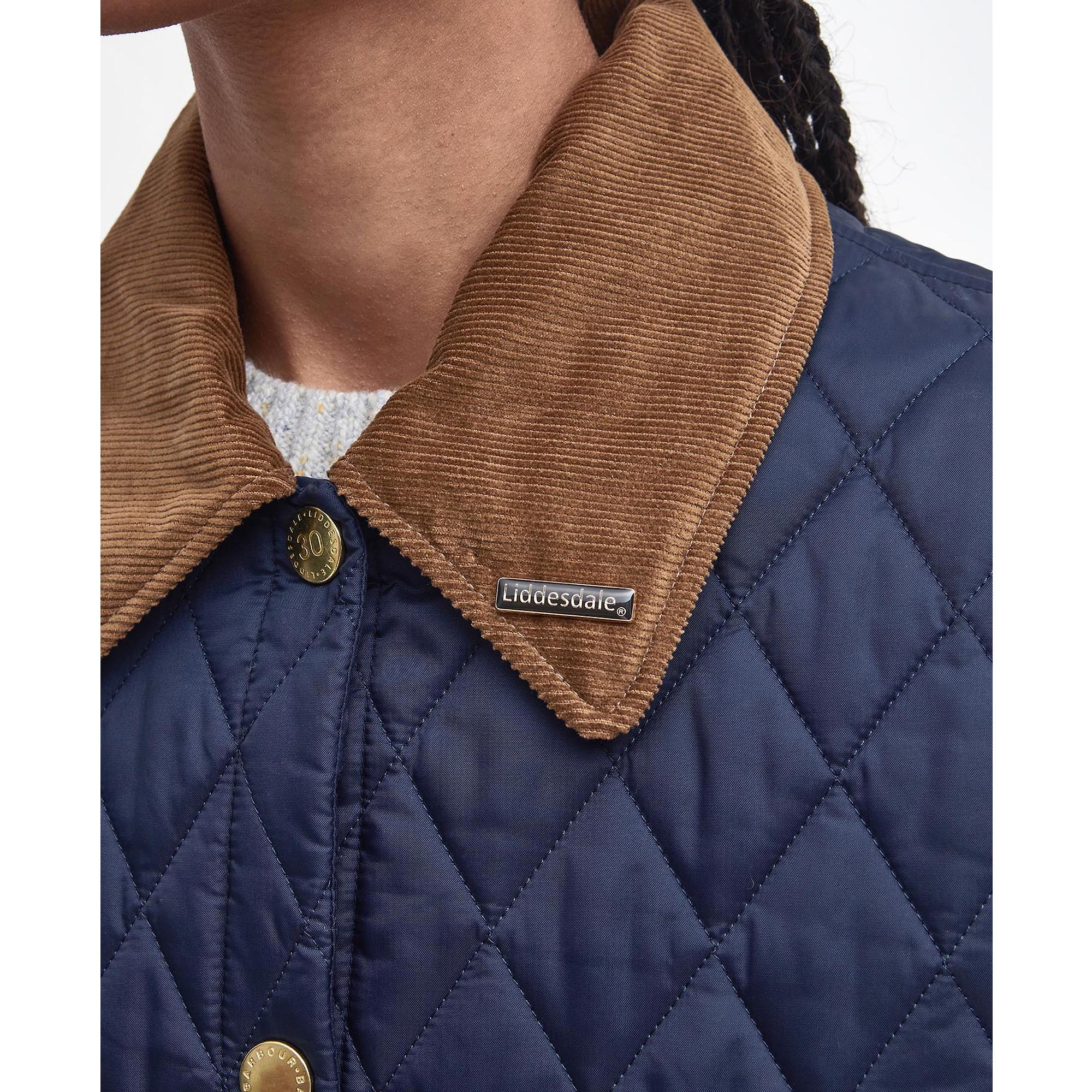 Product image 7 of 10 of Barbour Women's 30th Anniversary Liddesdale Cropped Quilted Jacket - Navy/Classic