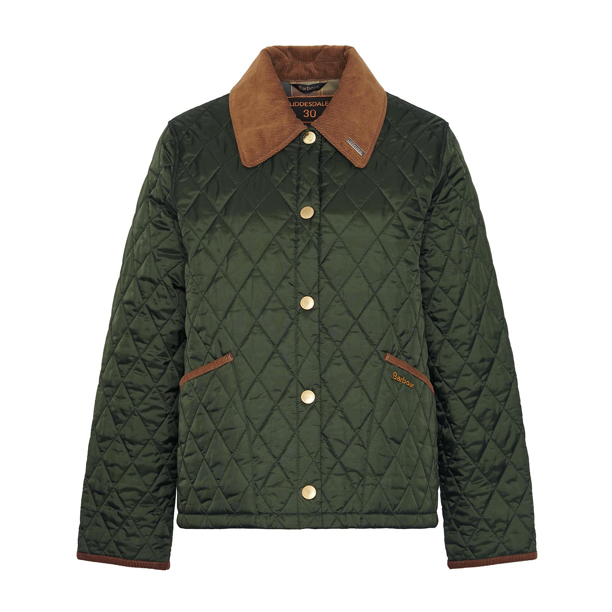 Product image 1 of 9 of Barbour Women's 30th Anniversary Liddesdale Cropped Quilted Jacket - Olive/Classic
