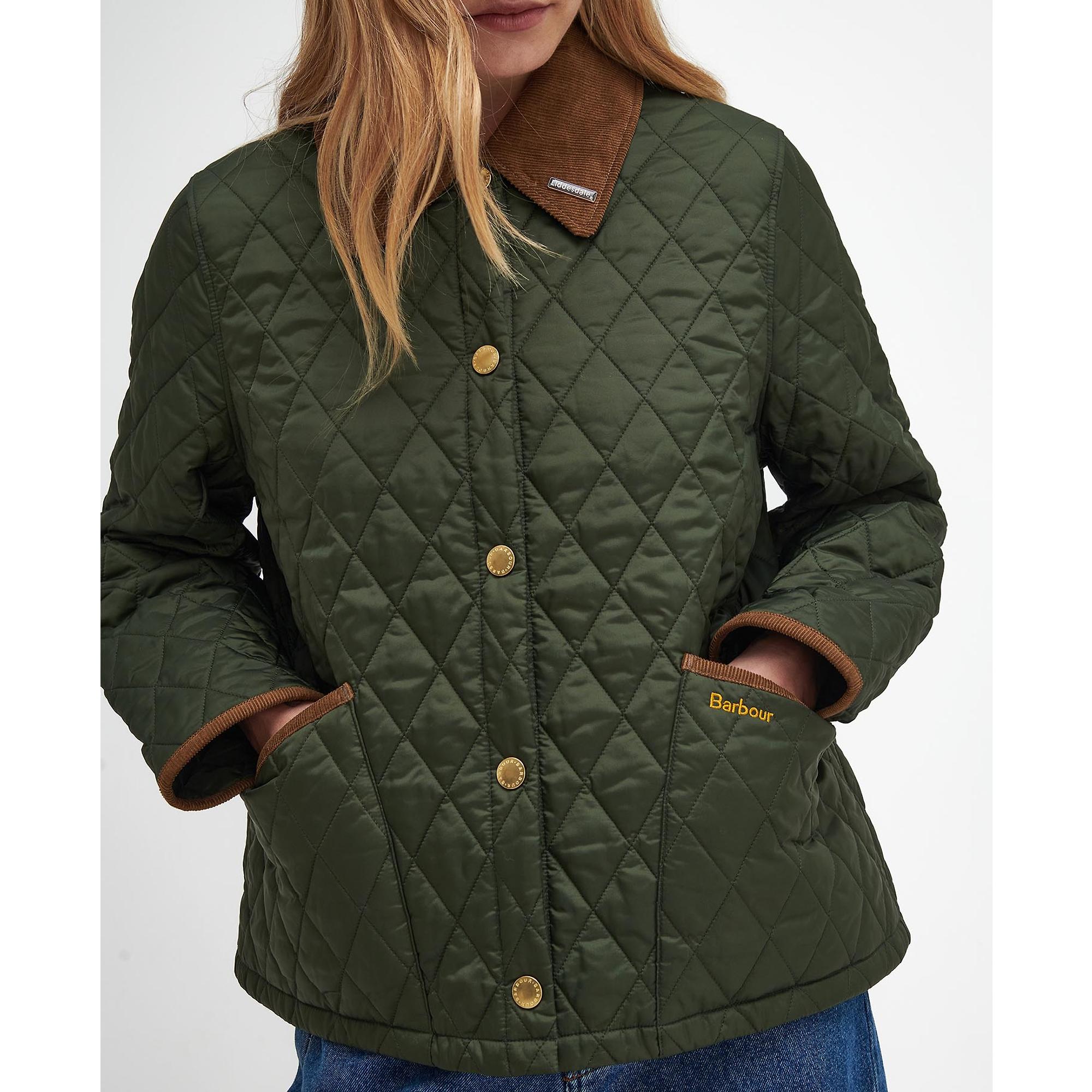 Product image 6 of 9 of Barbour Women's 30th Anniversary Liddesdale Cropped Quilted Jacket - Olive/Classic