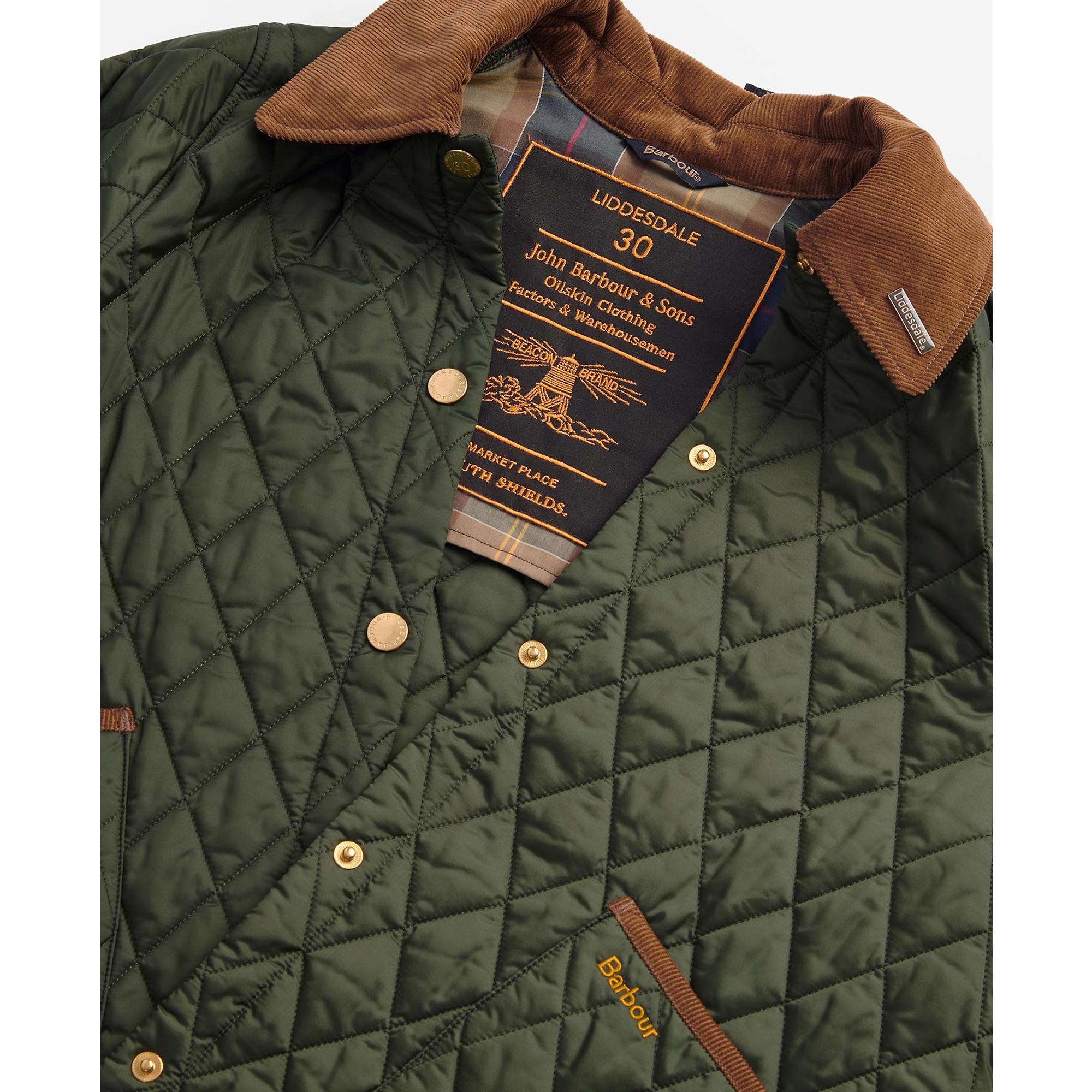 Product image 2 of 9 of Barbour Women's 30th Anniversary Liddesdale Cropped Quilted Jacket - Olive/Classic
