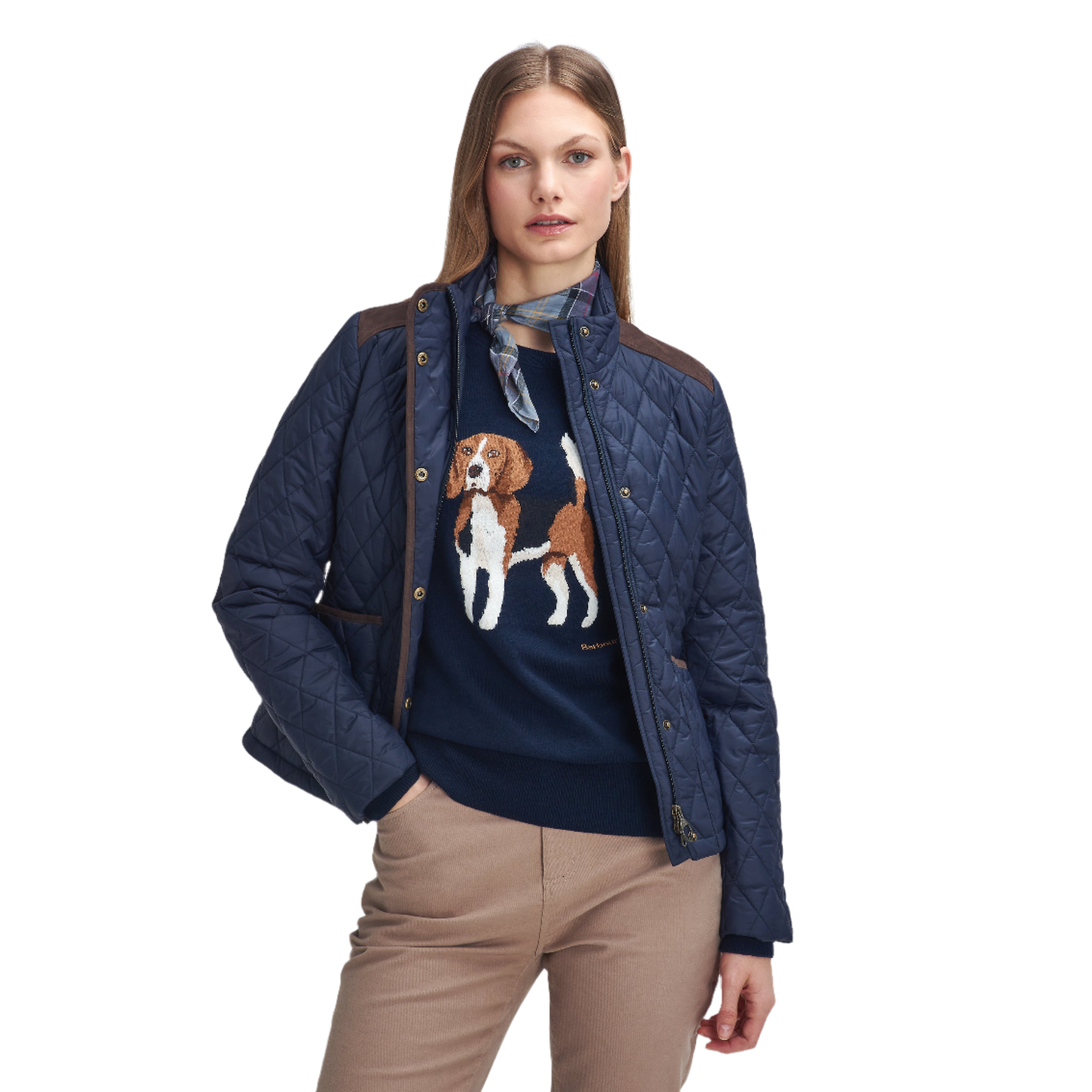 Product image 4 of 6 of Barbour Women's Highfield Quilted Jacket - Navy/Classic