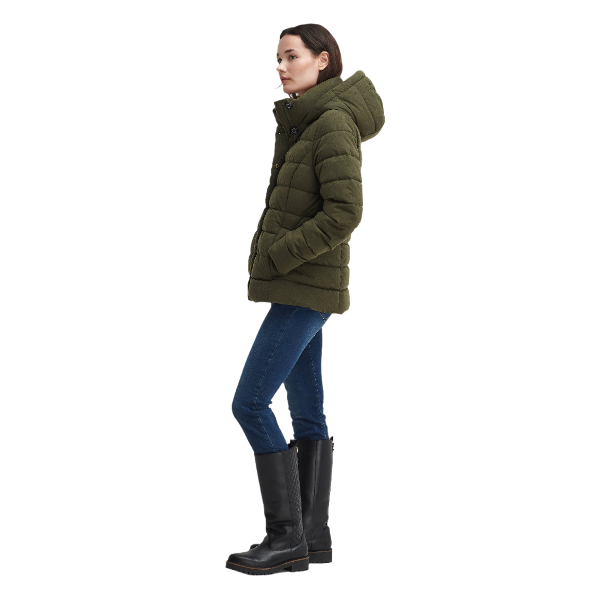 Product image 2 of 8 of Barbour Women's Camellia Puffer Jacket - Olive