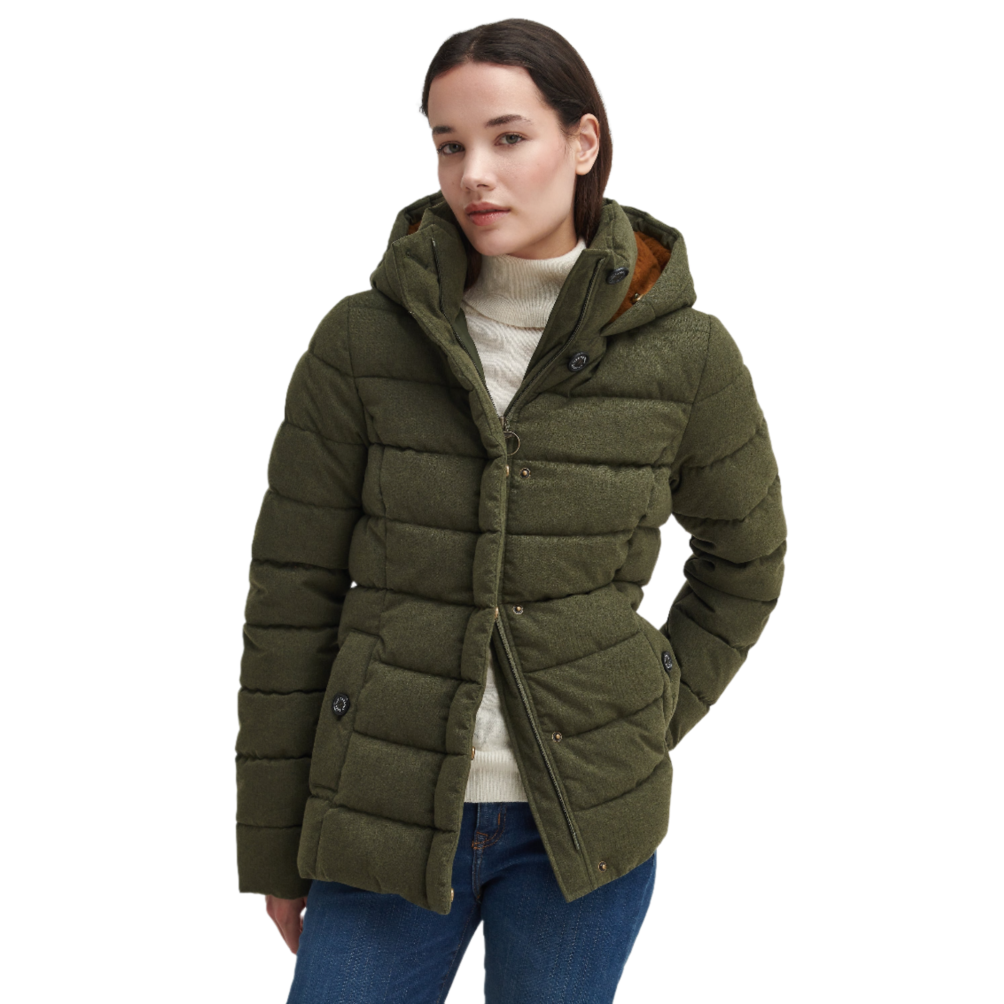 Product image 3 of 8 of Barbour Women's Camellia Puffer Jacket - Olive