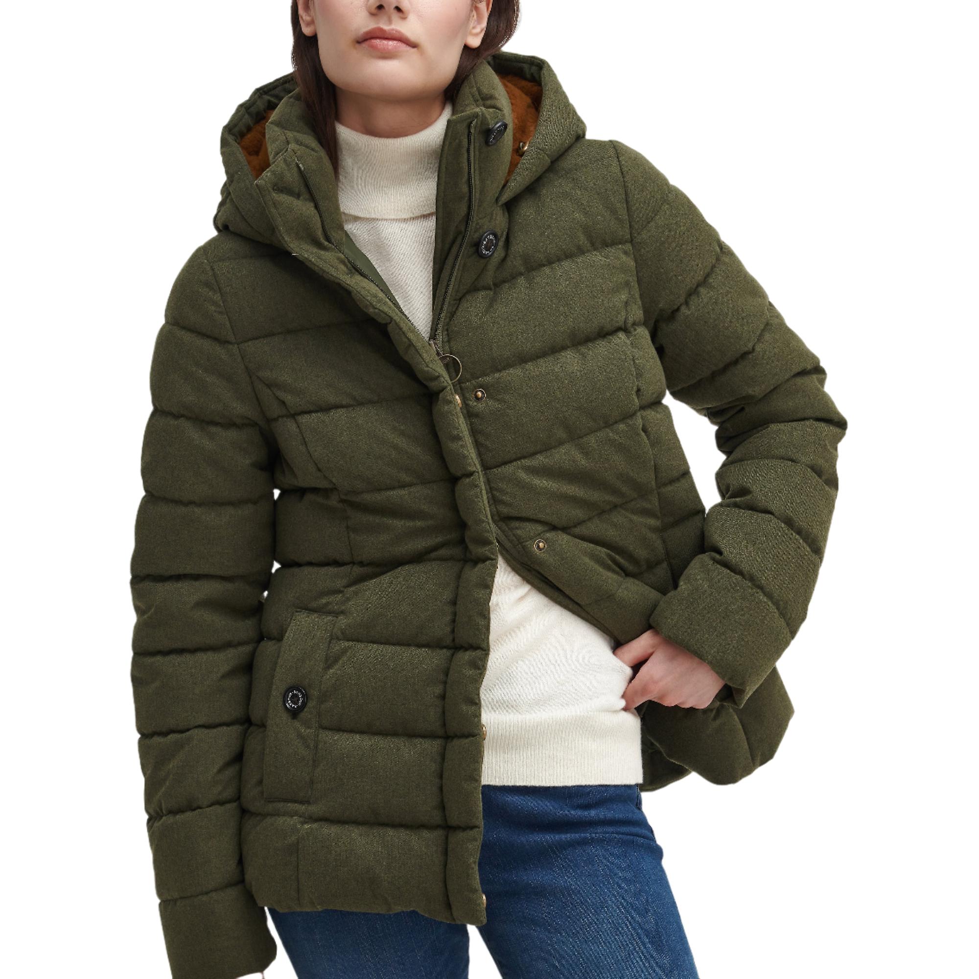 Product image 5 of 8 of Barbour Women's Camellia Puffer Jacket - Olive