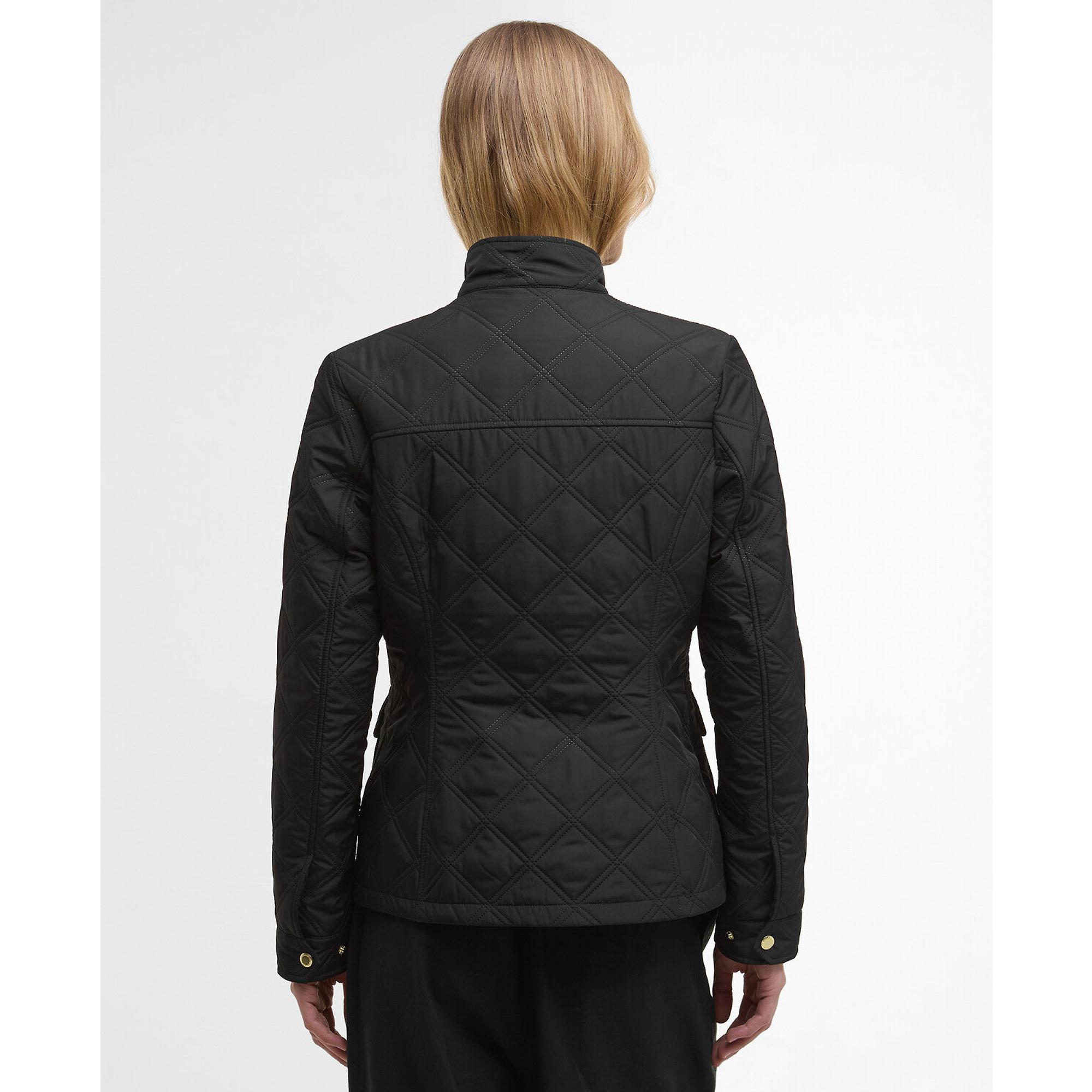 Product image 4 of 7 of Barbour International Women's Halsey Quilted Jacket - Black/Dusky Khaki